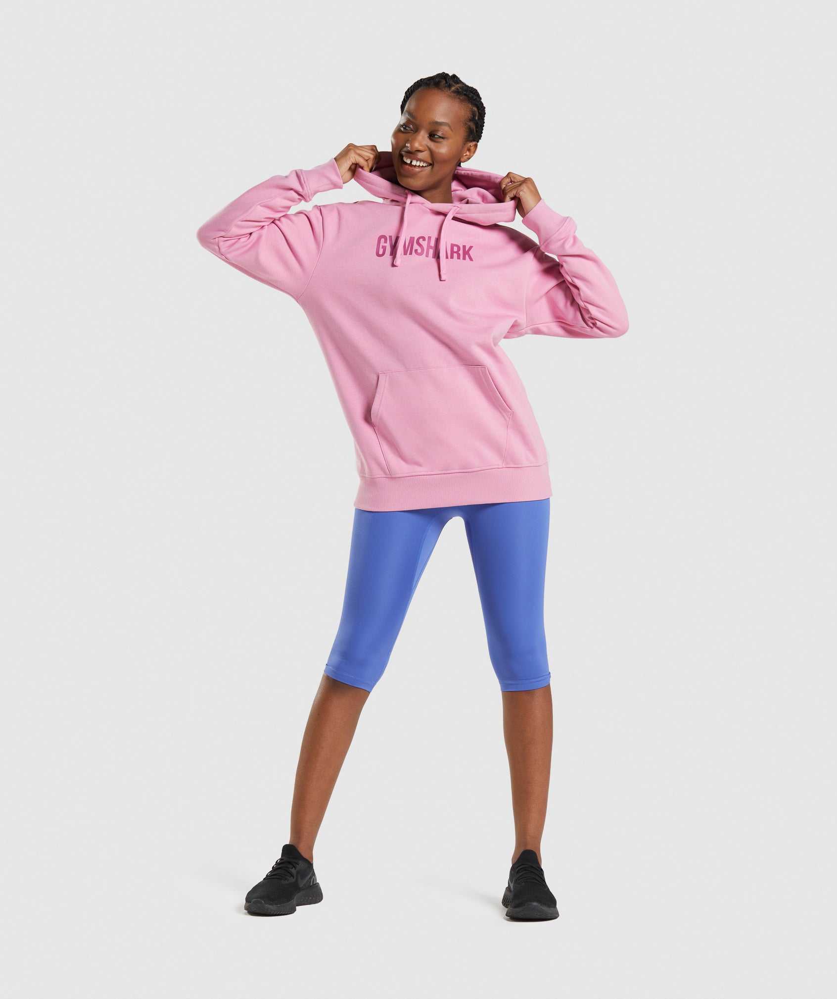 Pink Gymshark Apollo Oversized Women's Pullover | PWKVGI280