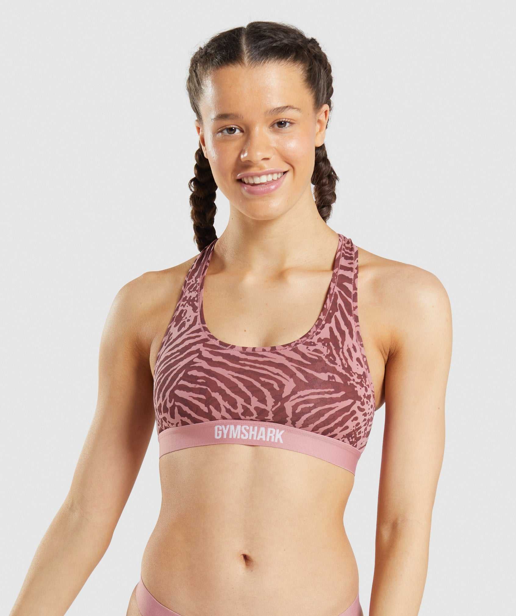 Pink Gymshark Cotton Bralette Women\'s Underwear | UHESFC582