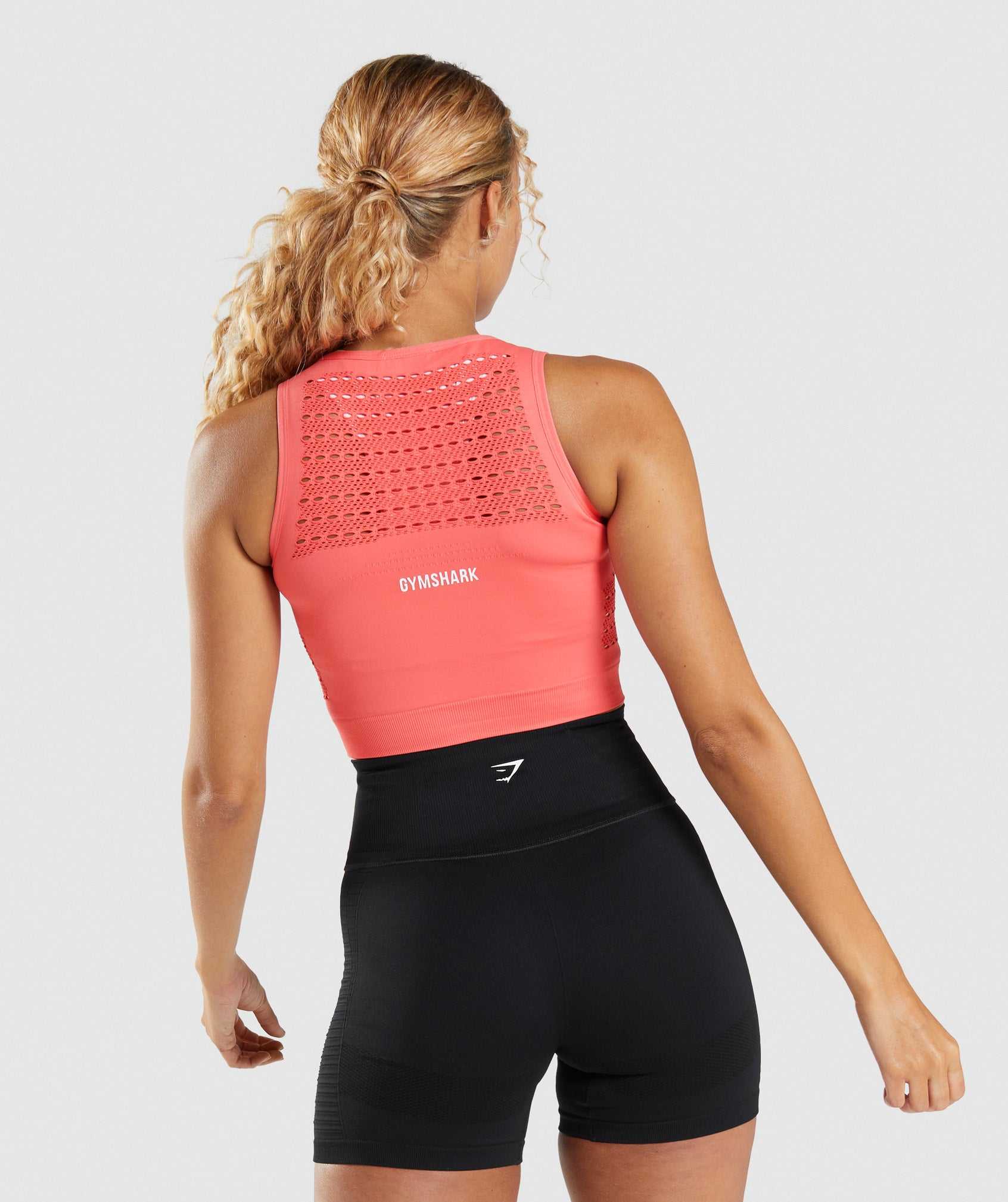 Pink Gymshark Energy Seamless Crop Women's Tops | CPFJTK624