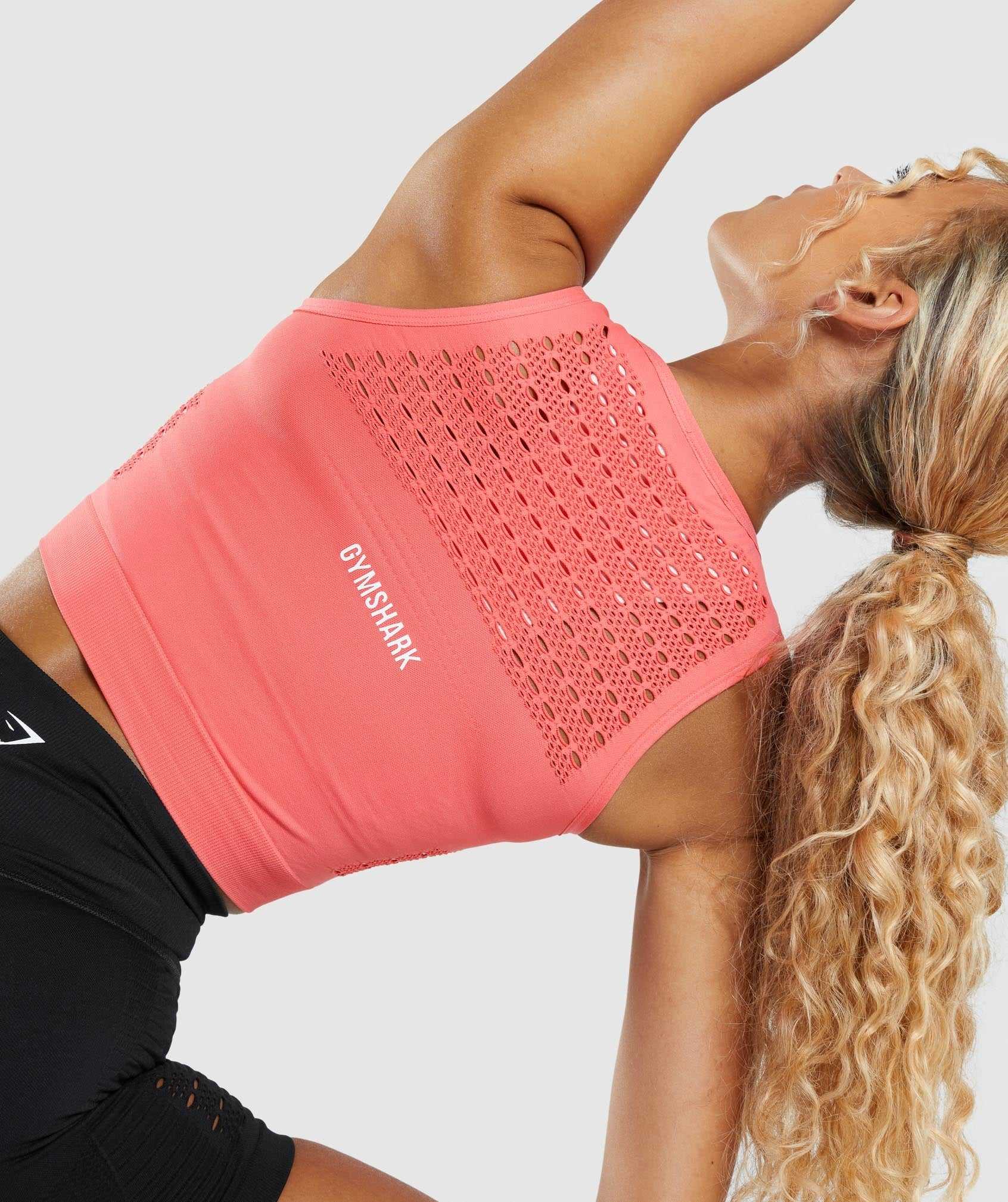 Pink Gymshark Energy Seamless Crop Women's Tops | CPFJTK624