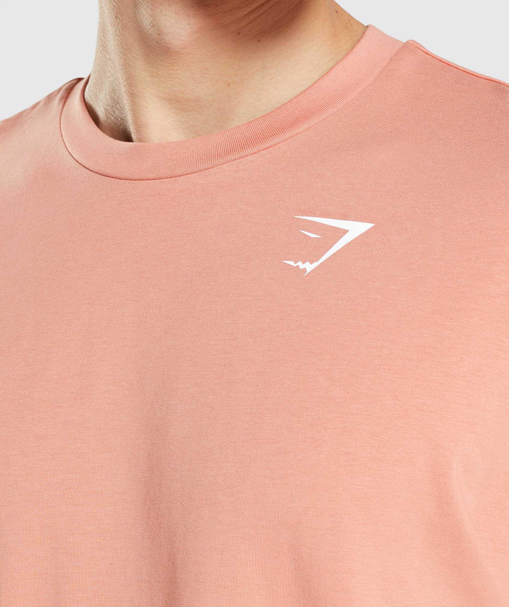 Pink Gymshark Essential Oversized Men's T Shirts | ZLXQSN514