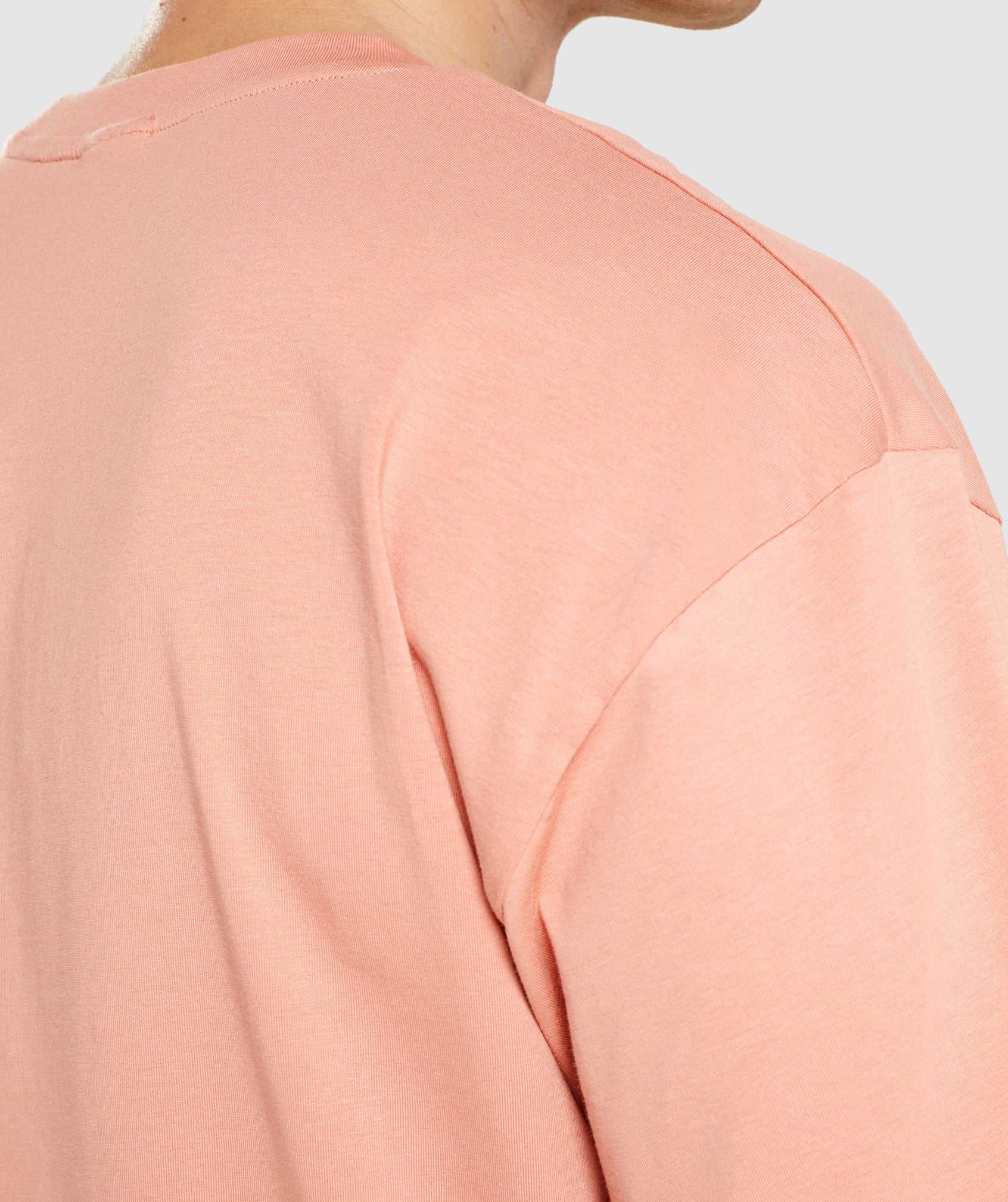 Pink Gymshark Essential Oversized Men's T Shirts | ZLXQSN514