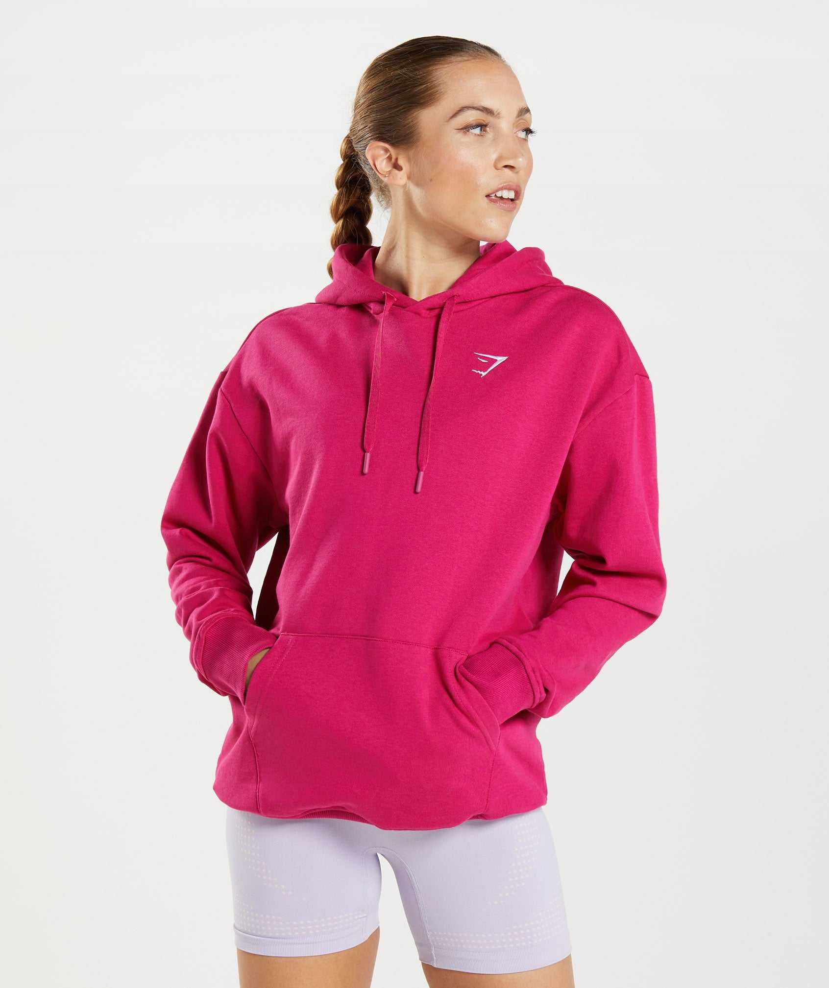 Pink Gymshark Training Boyfriend Women's Pullover | PGENKV281