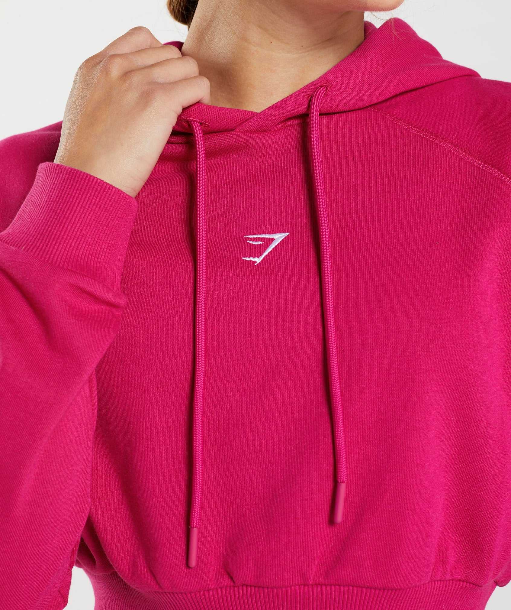 Pink Gymshark Training Cropped Women's Pullover | KGZHNT096