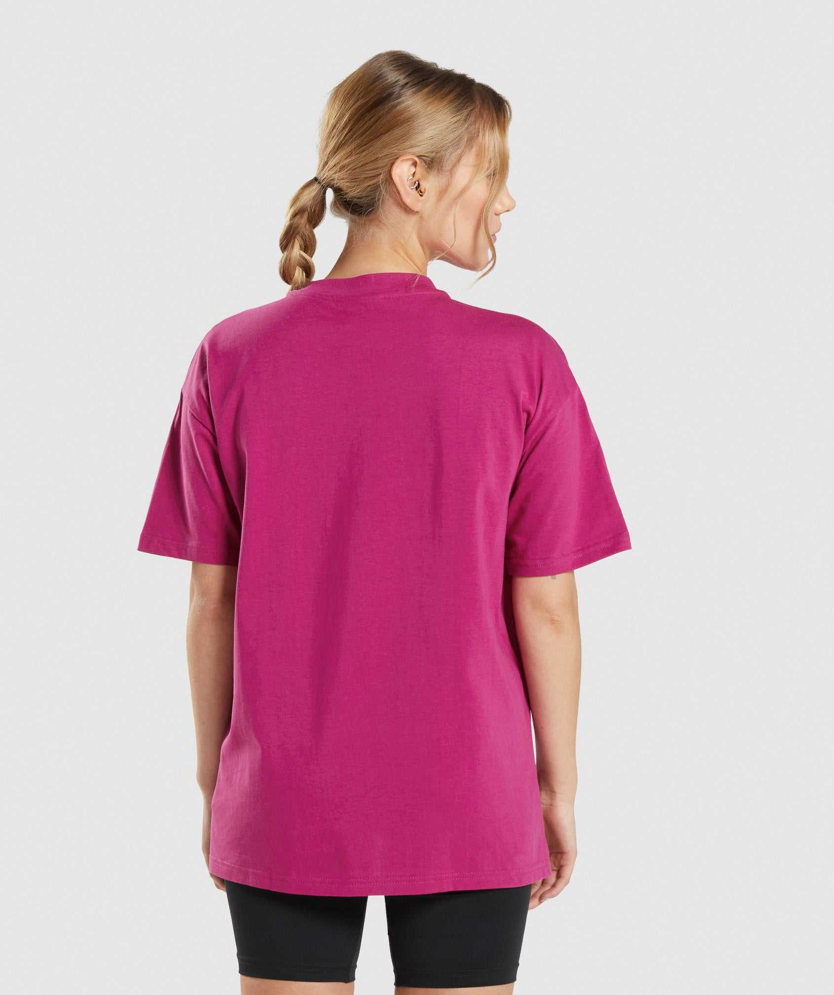 Pink Gymshark Training Oversized Women's T Shirts | ZTPYKM046