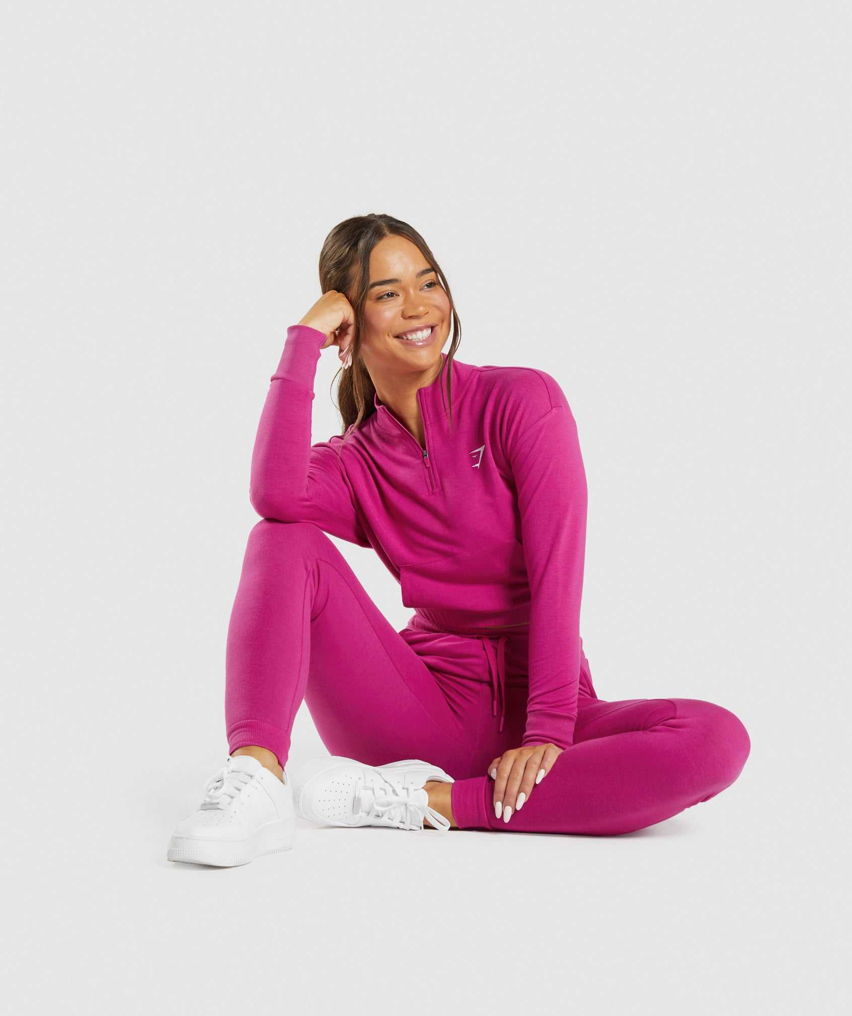 Pink Gymshark Training Pippa Women's Pullover | URWAYN921