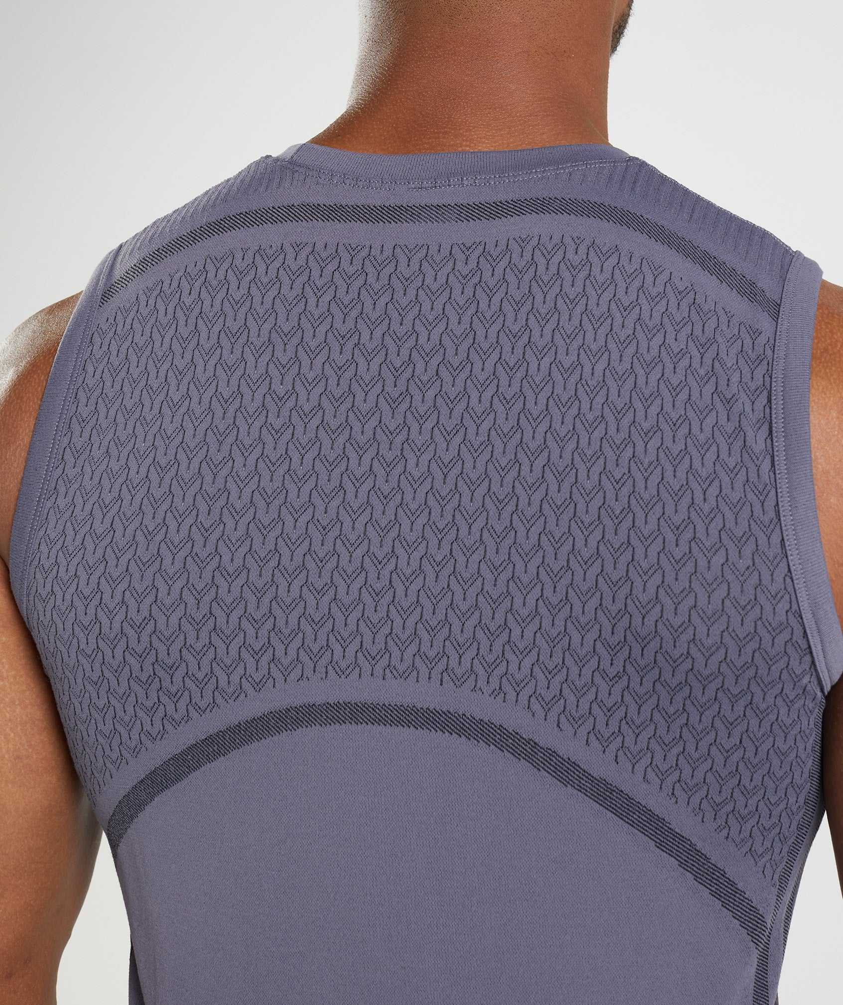 Purple / Black Gymshark 315 Seamless Men's Tanks | EQHUAZ162