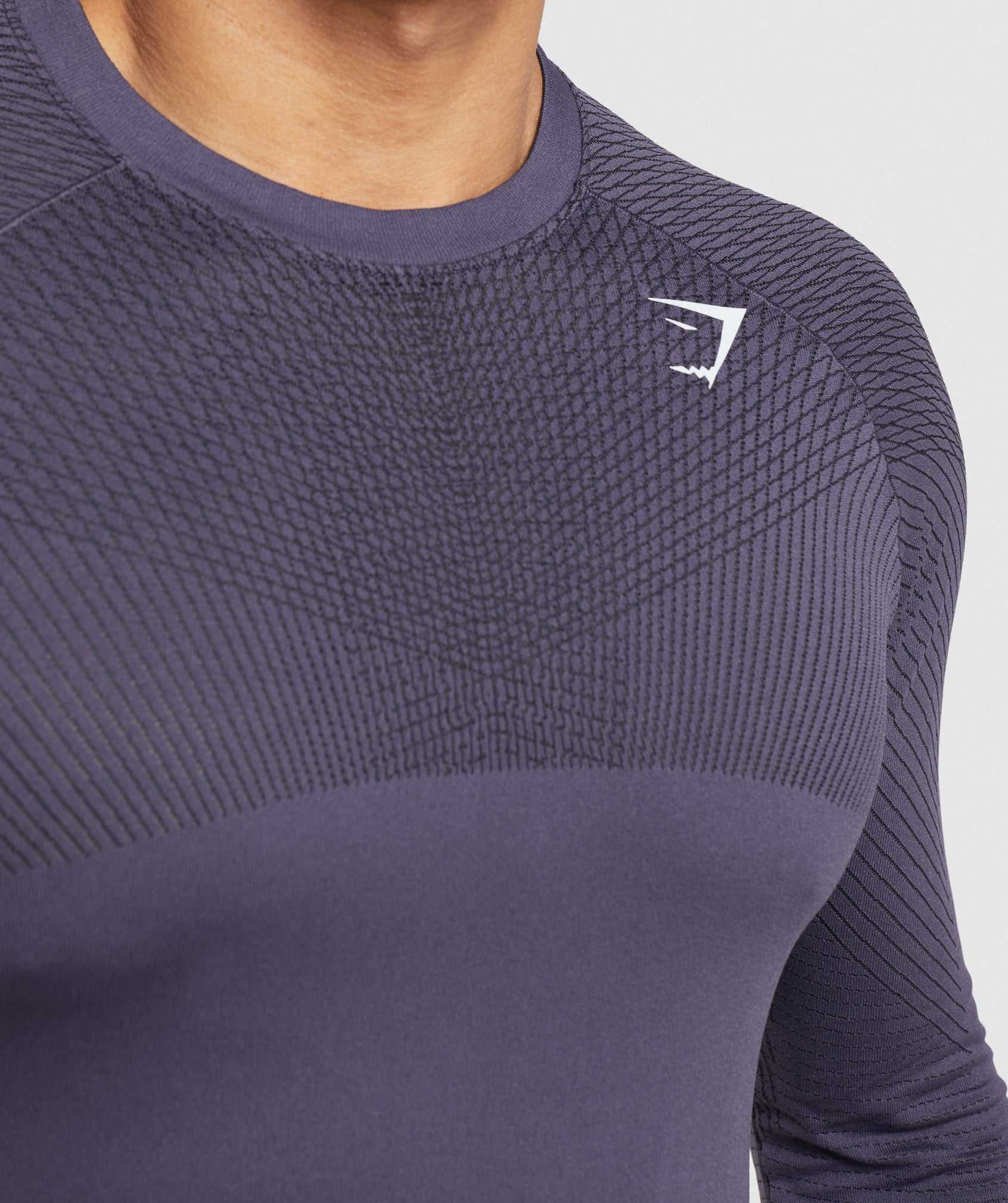 Purple / Black Gymshark Apex Seamless Long Sleeve Men's T Shirts | LKINEU684