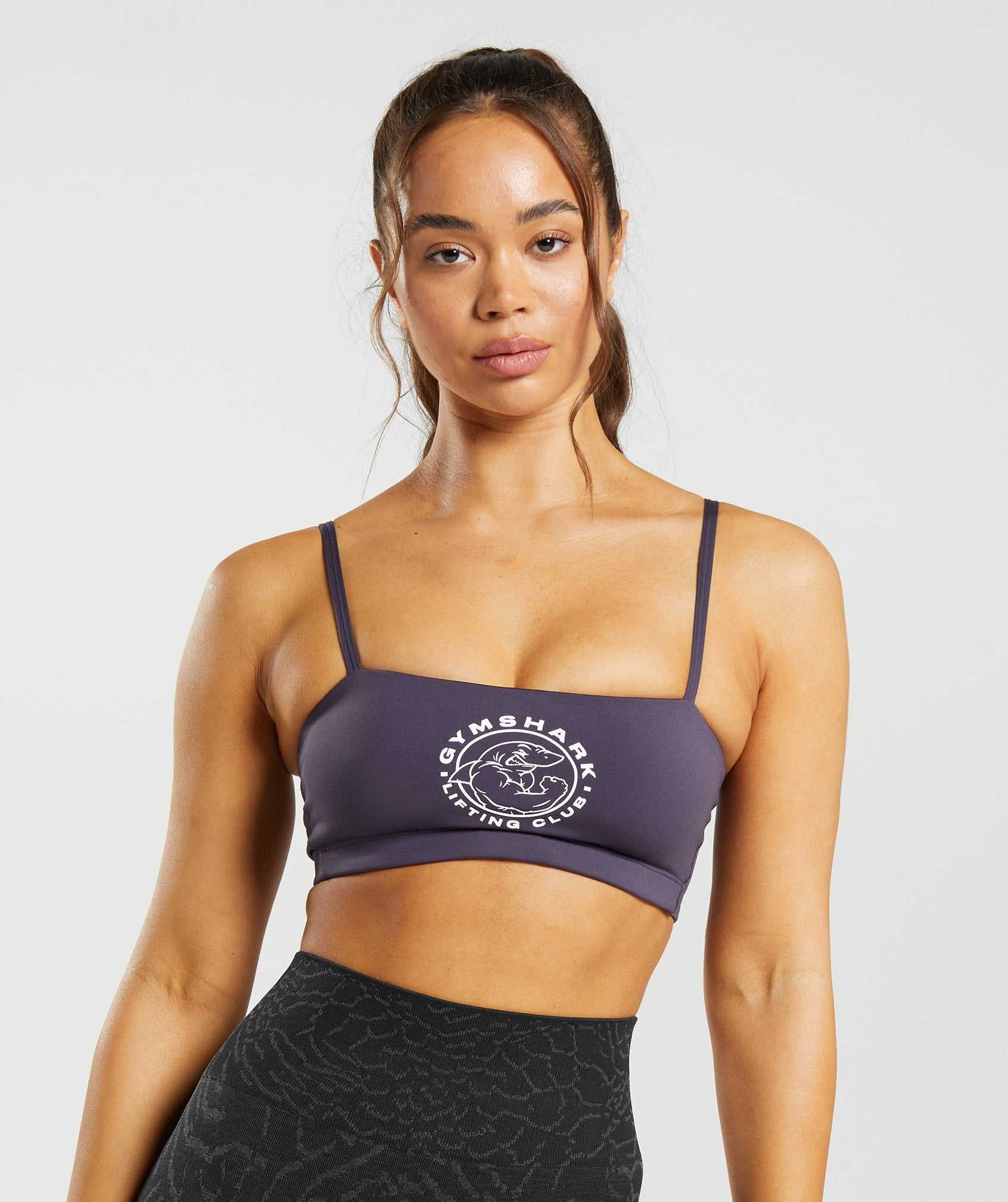 Purple Gymshark Legacy Bandeau Bra Women\'s Sports Bra | TUALJE684