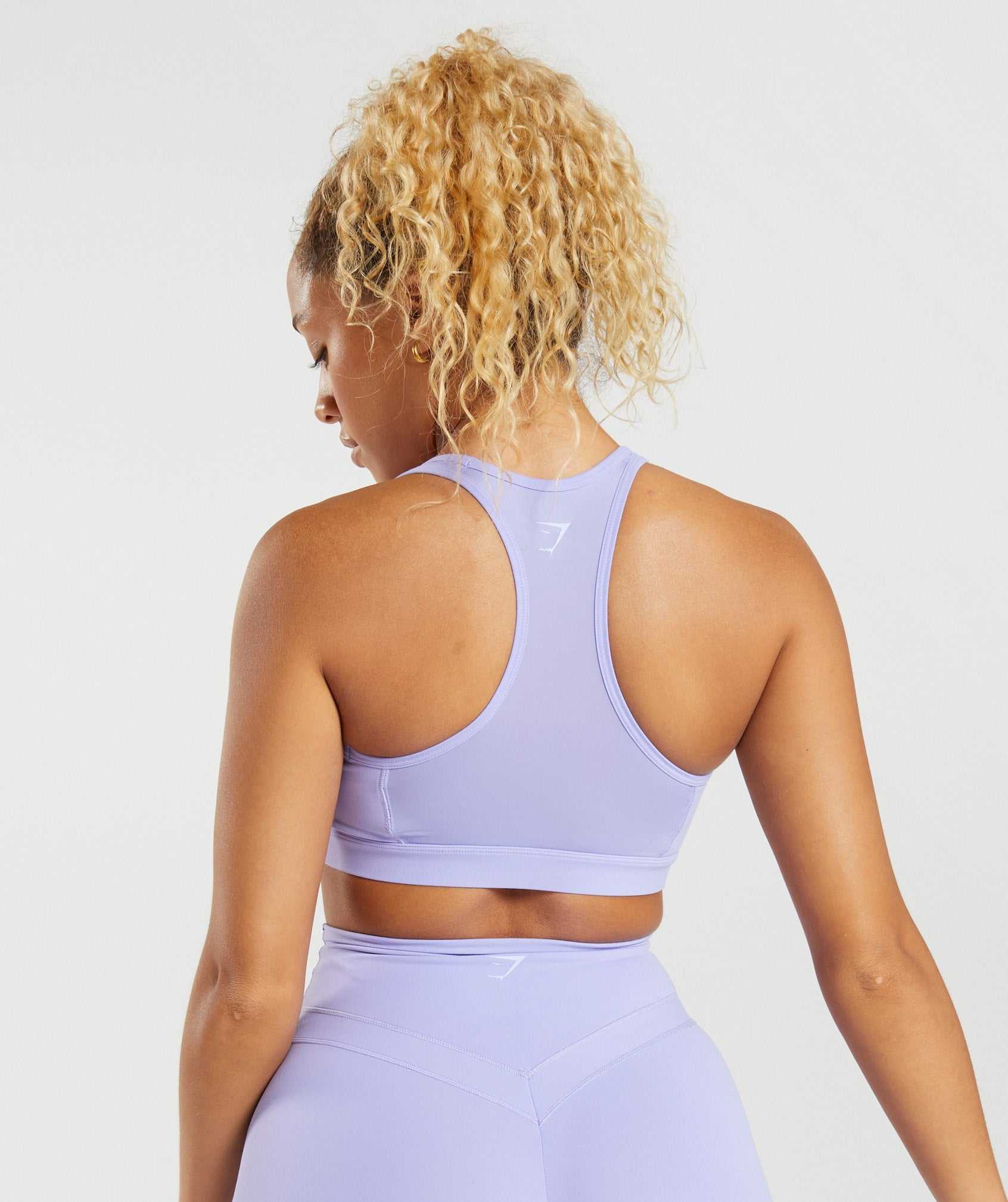 Purple Gymshark Whitney Mesh Women's Sports Bra | SJDPQO023