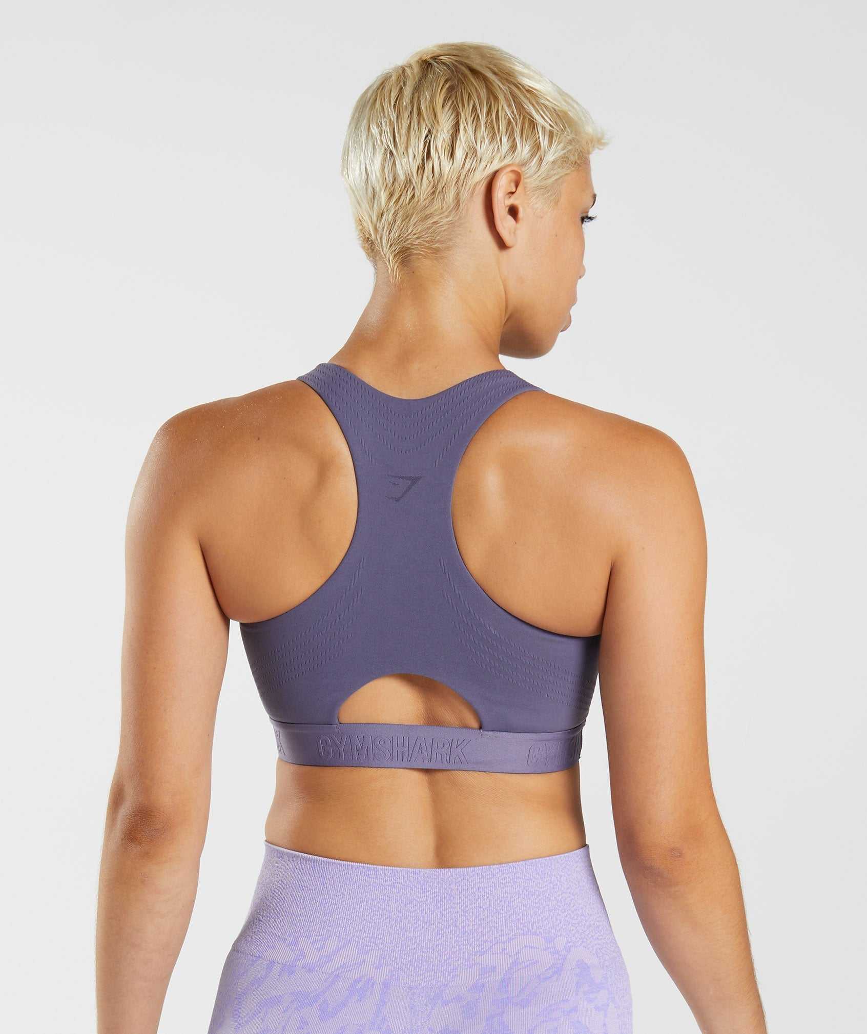 Purple / Purple Gymshark 315 Performance High Neck Women's Sports Bra | OMABIU276