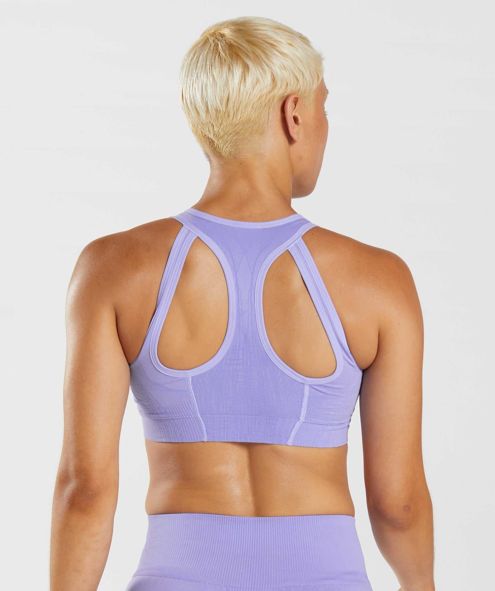 Purple / Purple Gymshark Apex Seamless Women's Sports Bra | OZIDCR832