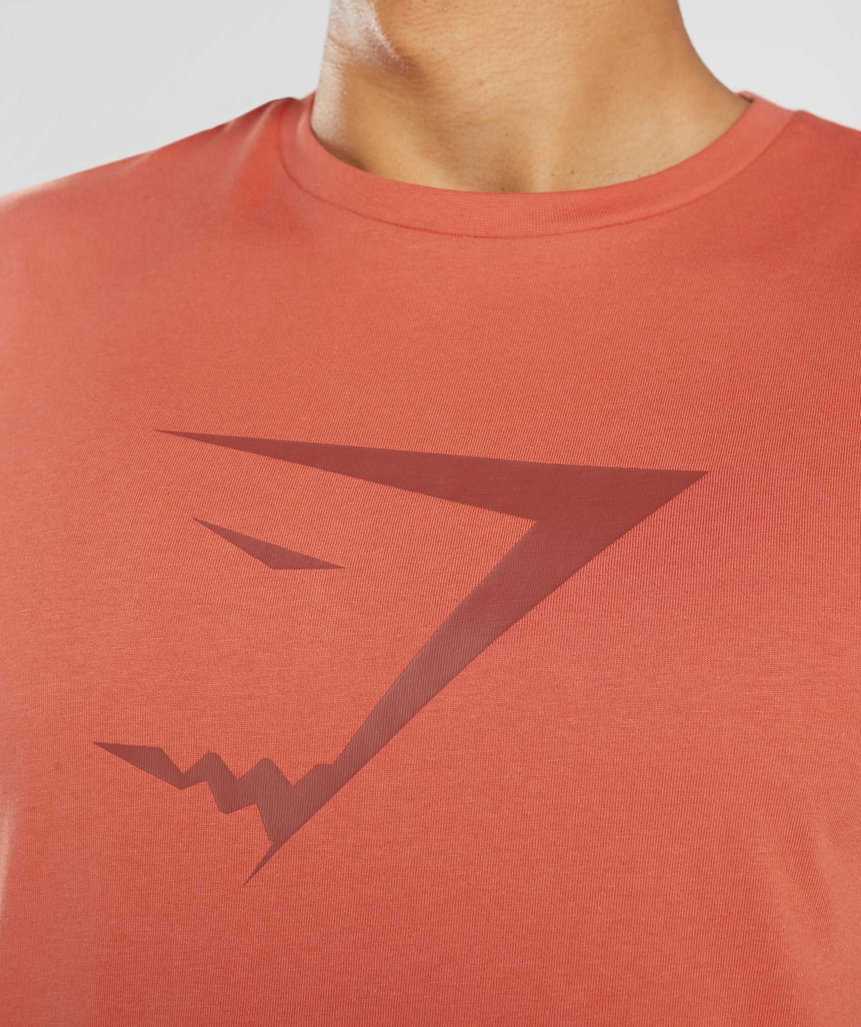 Red Gymshark Sharkhead Infill Men's T Shirts | ODCYEZ305