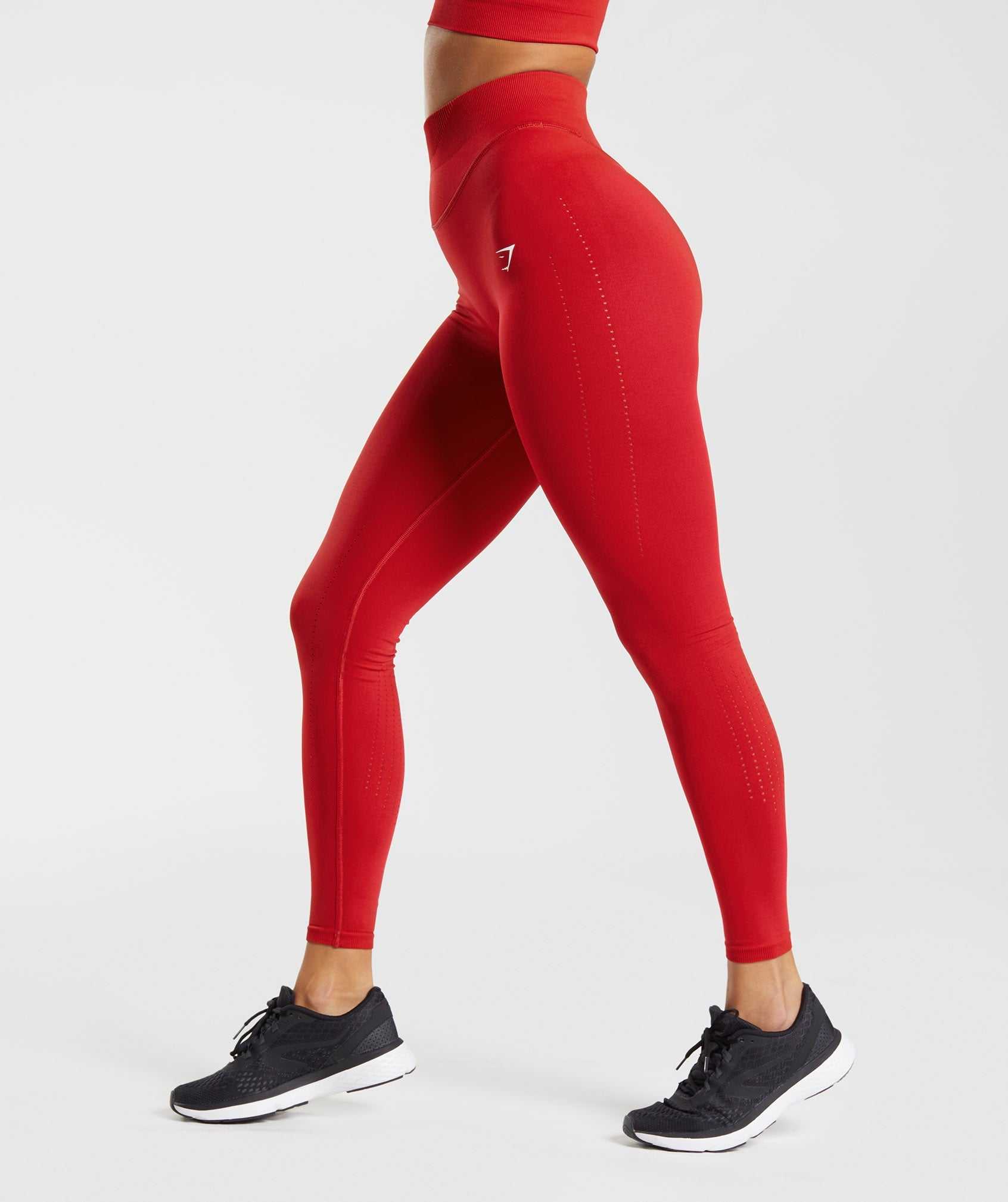 Red Gymshark Sweat Seamless Sculpt Women's Leggings | MCVQES869