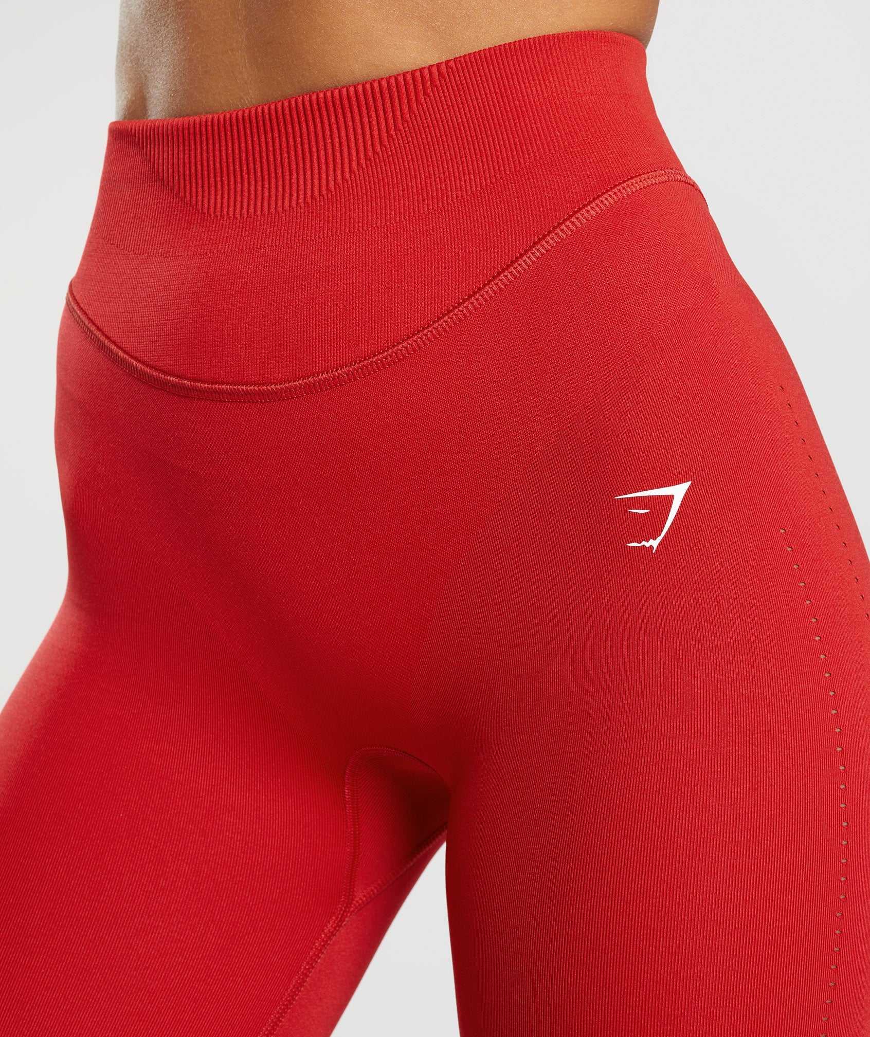 Red Gymshark Sweat Seamless Sculpt Women's Leggings | MCVQES869