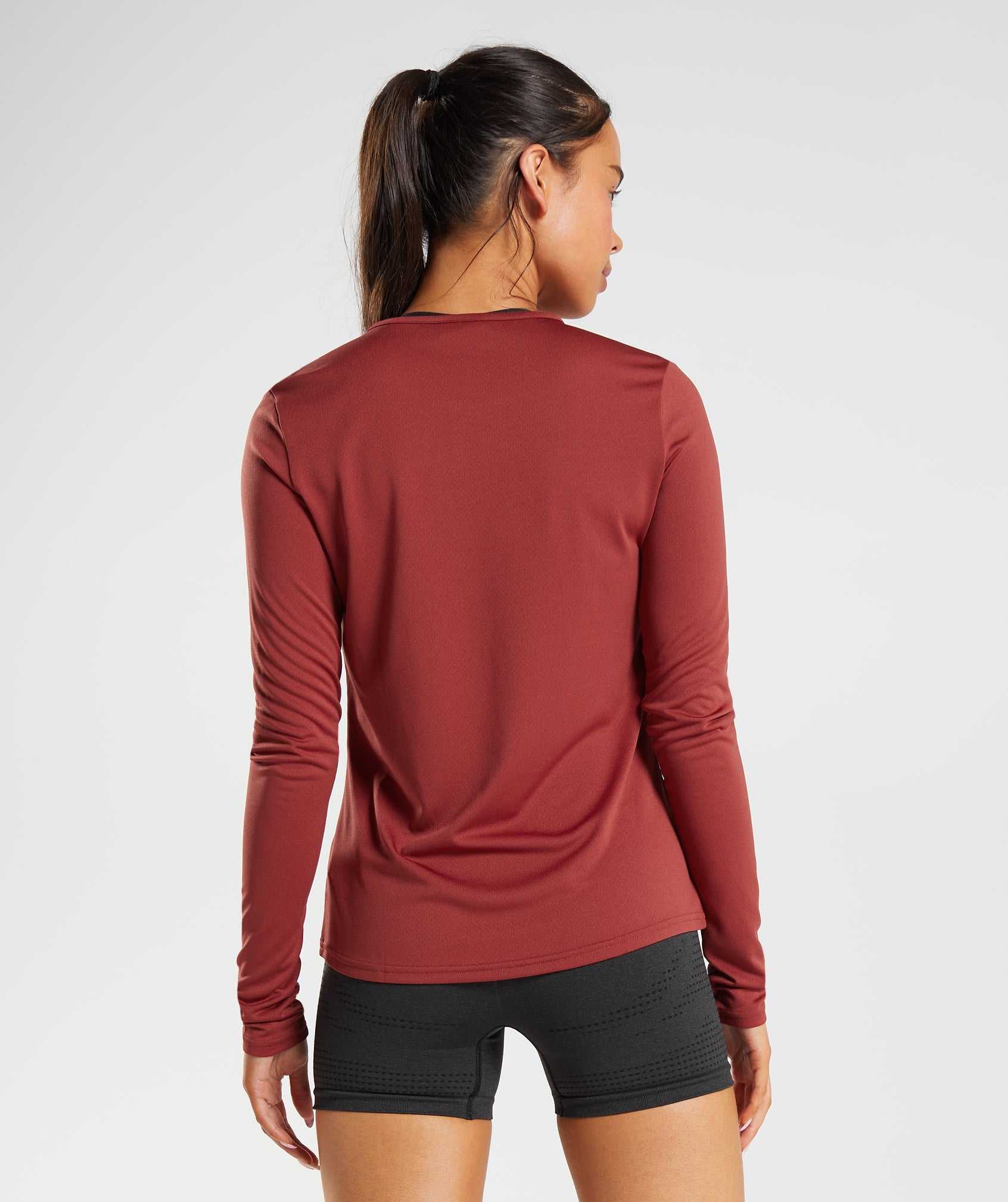 Red Gymshark Training Long Sleeve Women's Tops | UHSYRE718