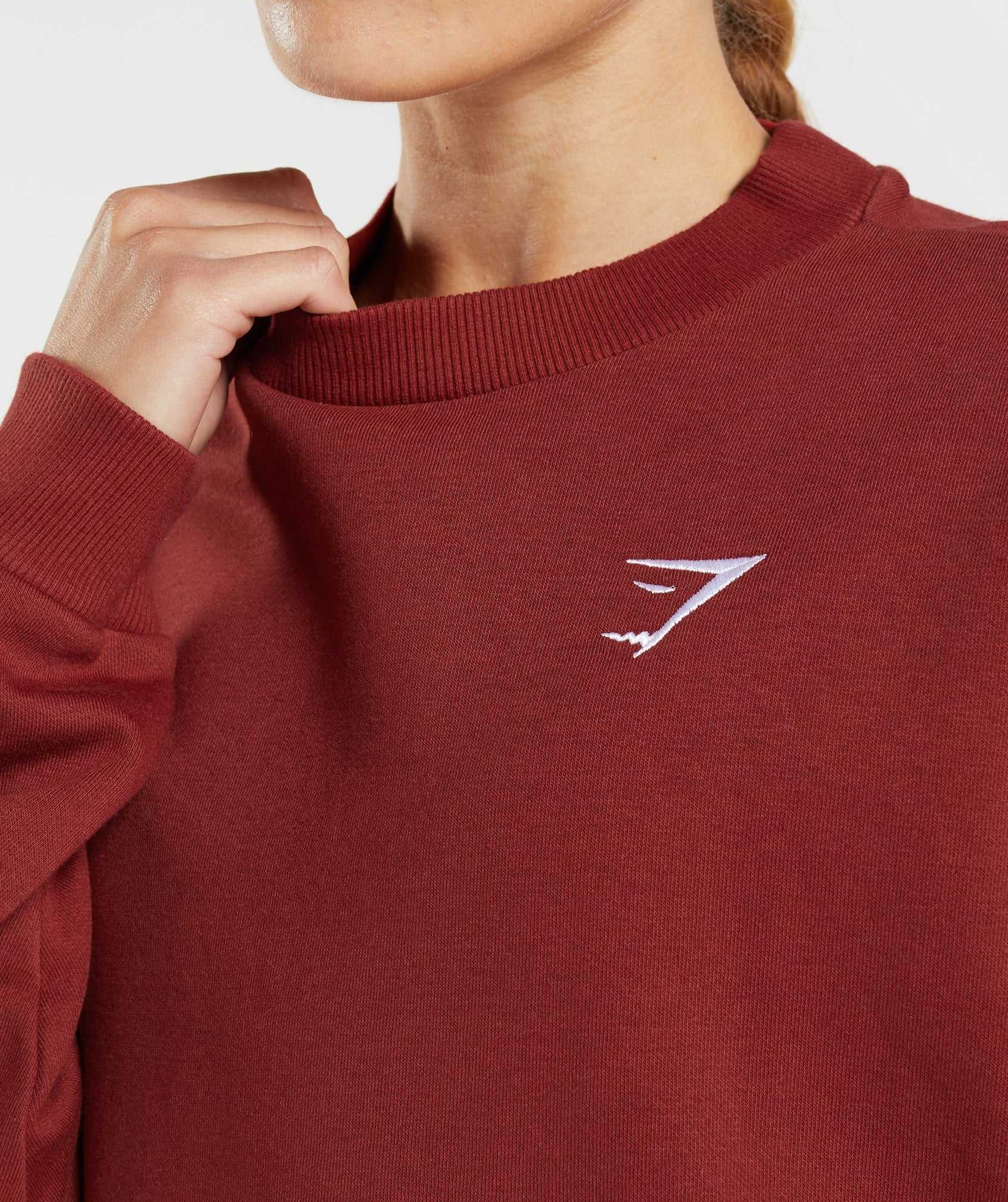 Red Gymshark Training Oversized Sweatshirt Women's Pullover | UBHJIE507