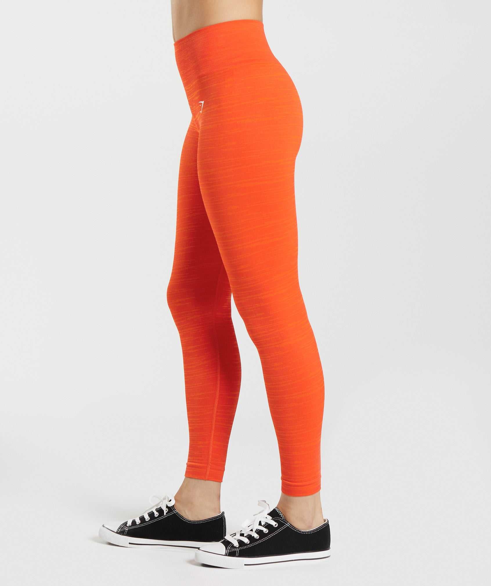 Red / Orange Gymshark Adapt Marl Seamless Women's Leggings | RVOPDC215