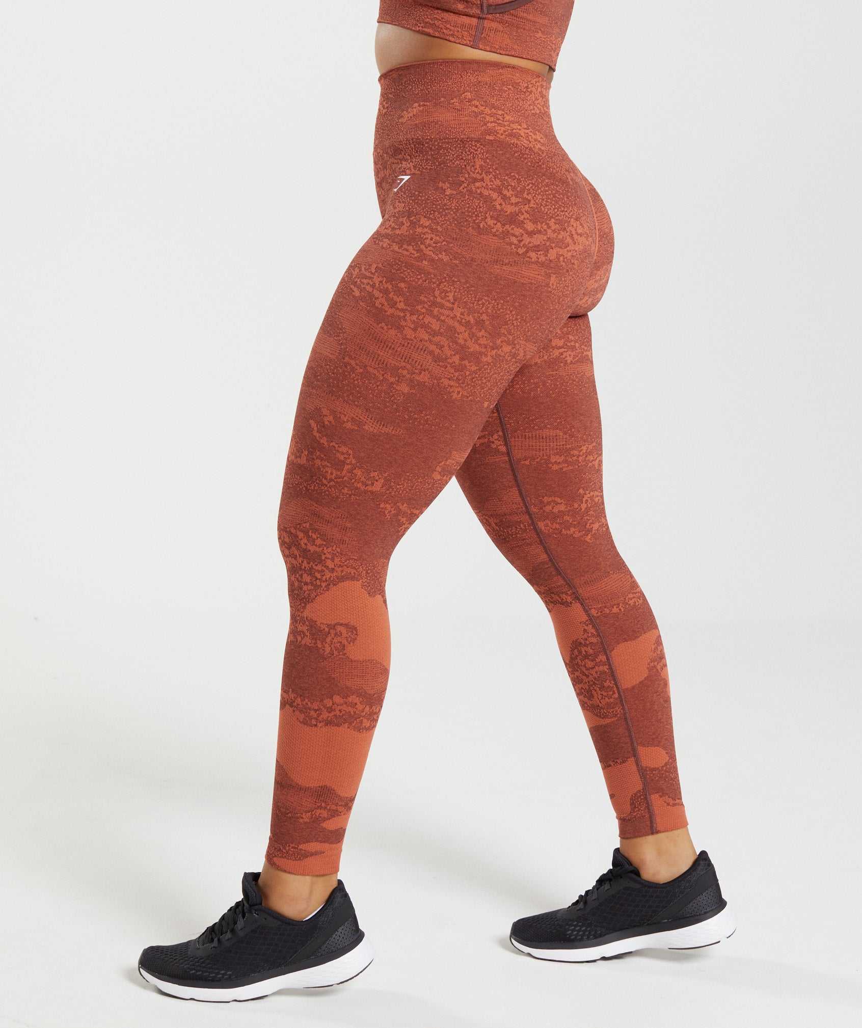 Red / Pink Brown Gymshark Adapt Camo Seamless Women's Leggings | DONVUF250