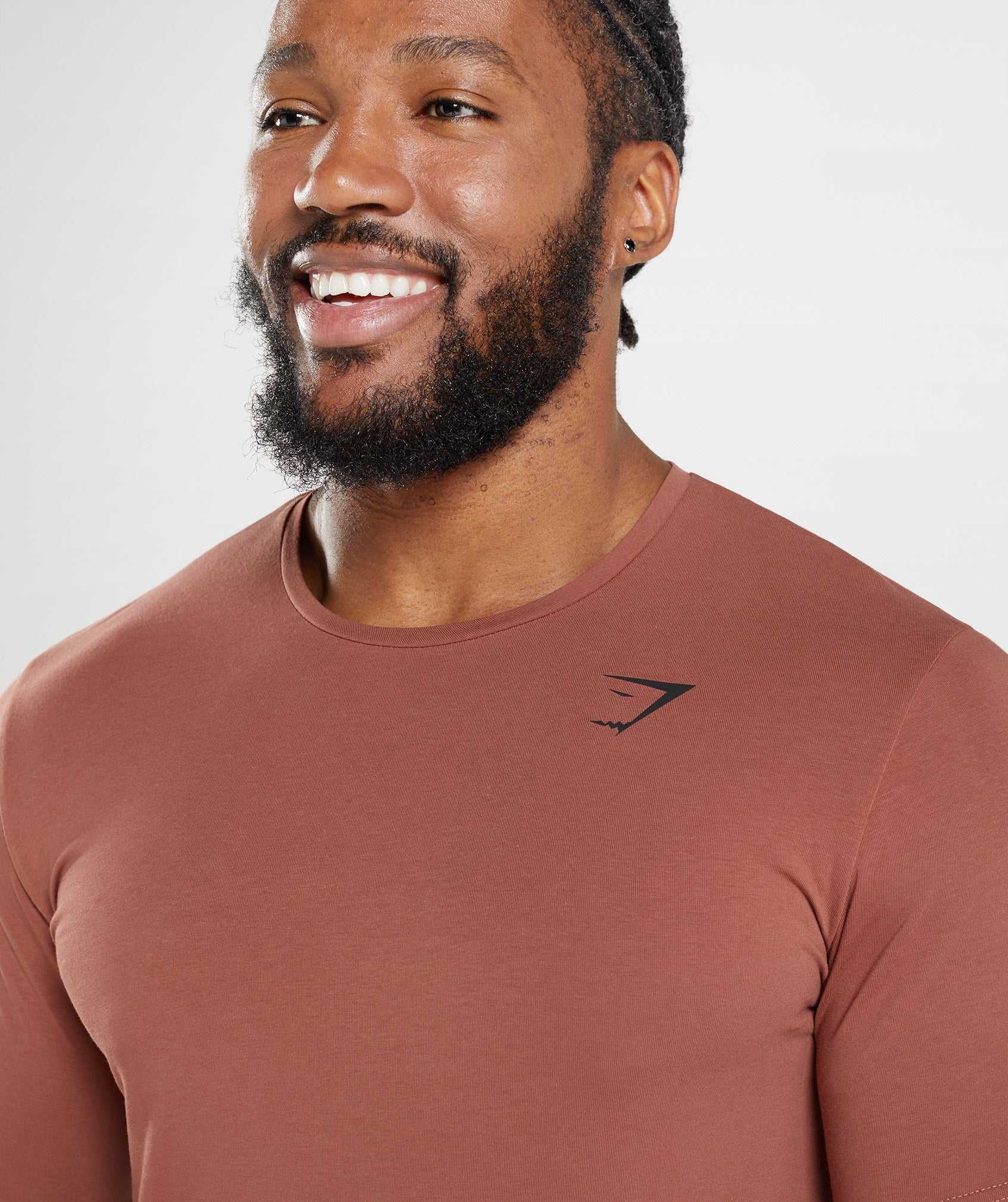 Rose Brown Gymshark Essential Men's T Shirts | NDQEVM724