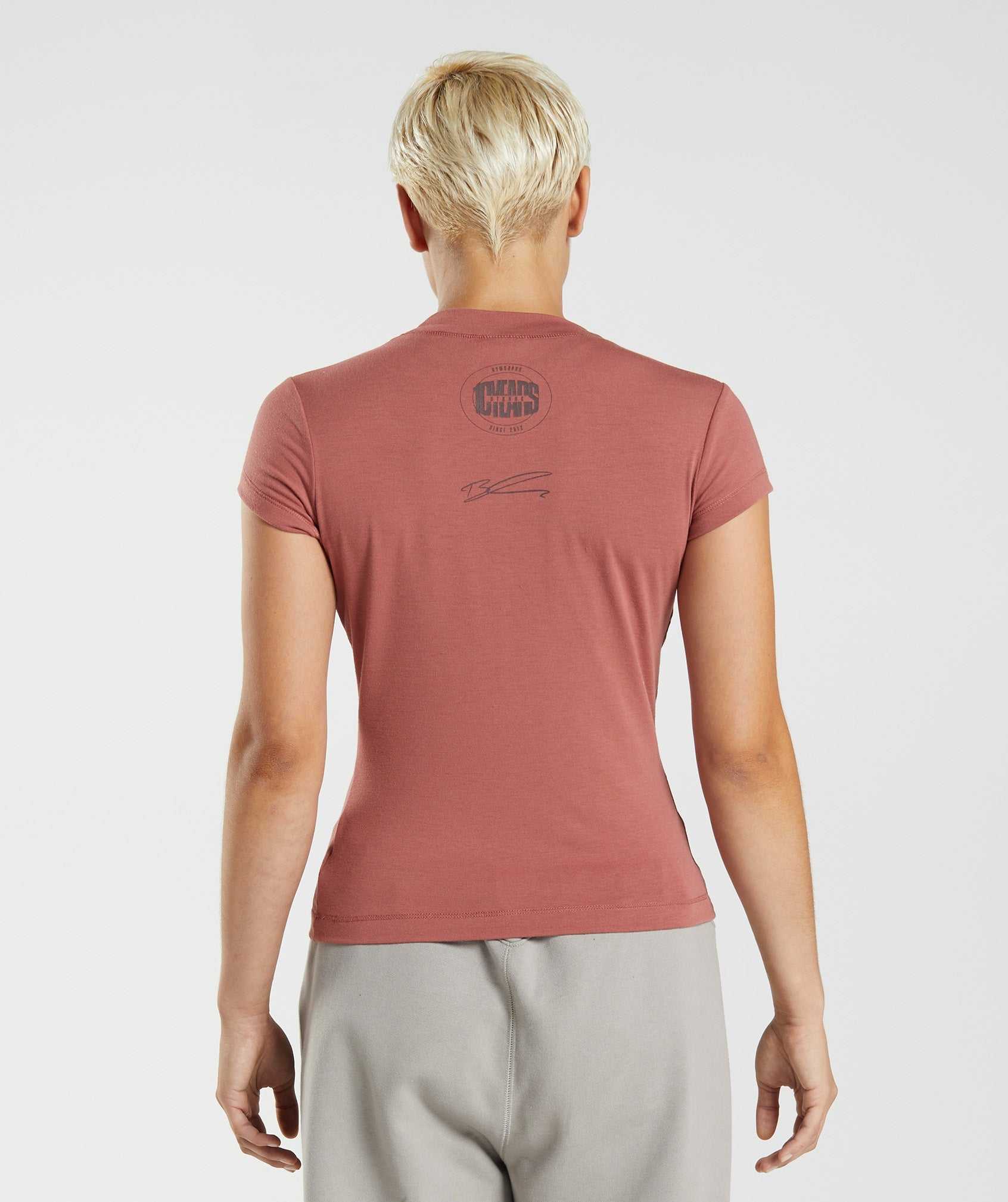 Rose Brown Gymshark GS10 Year Body Fit Women's T Shirts | CWFRVA532