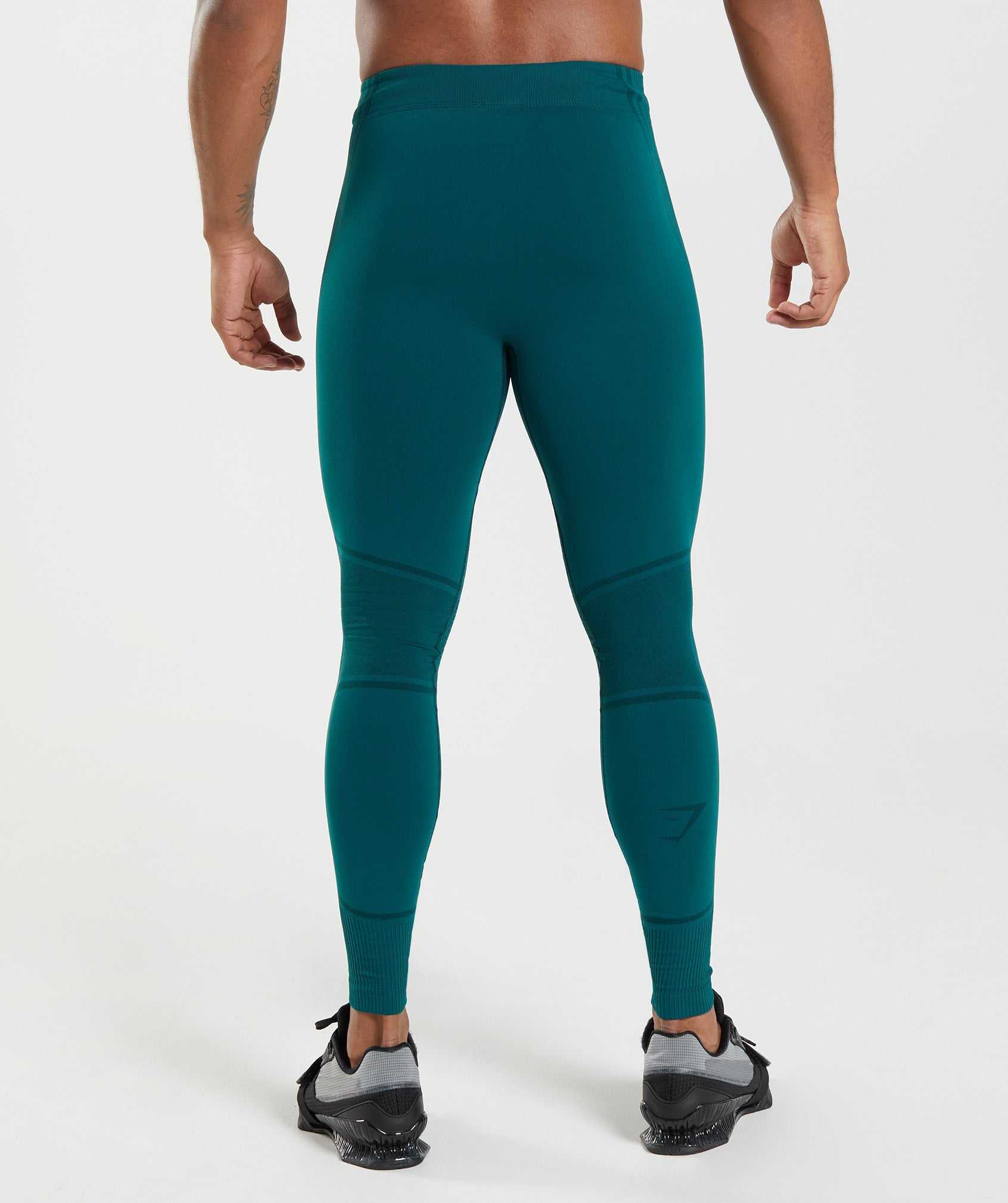 Turquoise / Black Gymshark 315 Seamless Tights Men's Shorts | BYKWGC153