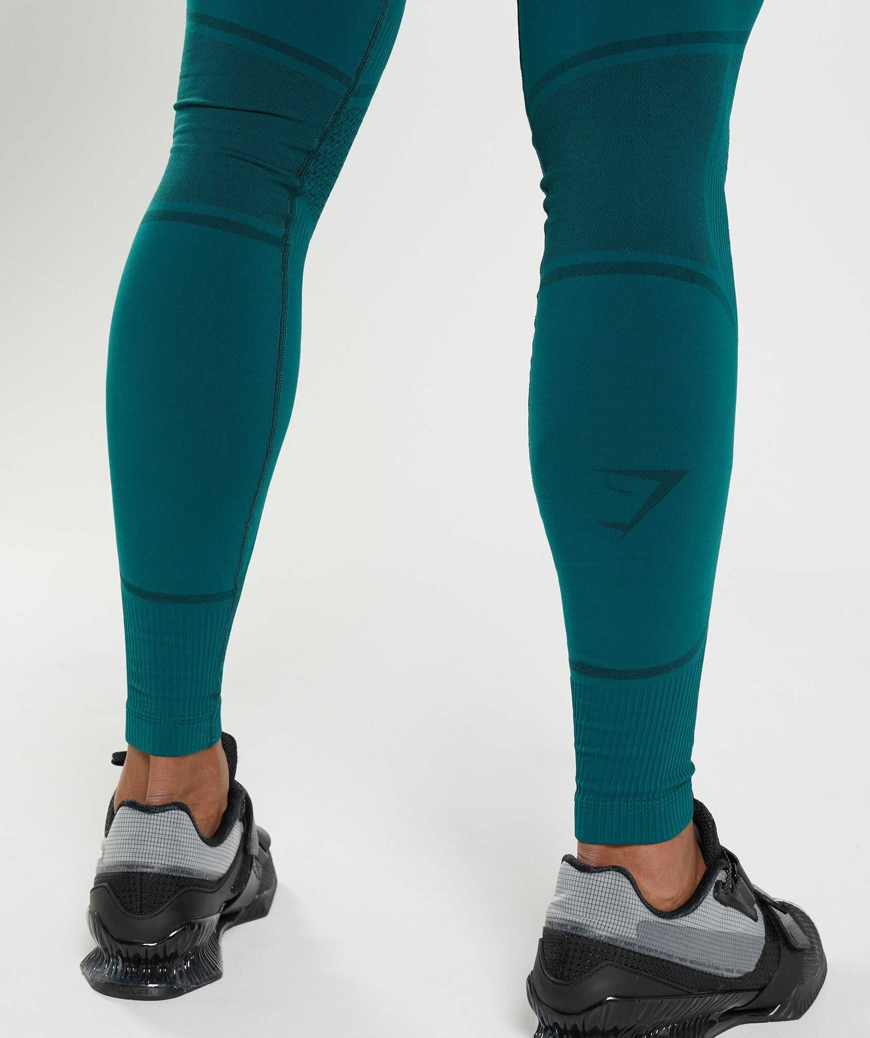 Turquoise / Black Gymshark 315 Seamless Tights Men's Jogger | YEWTCF906