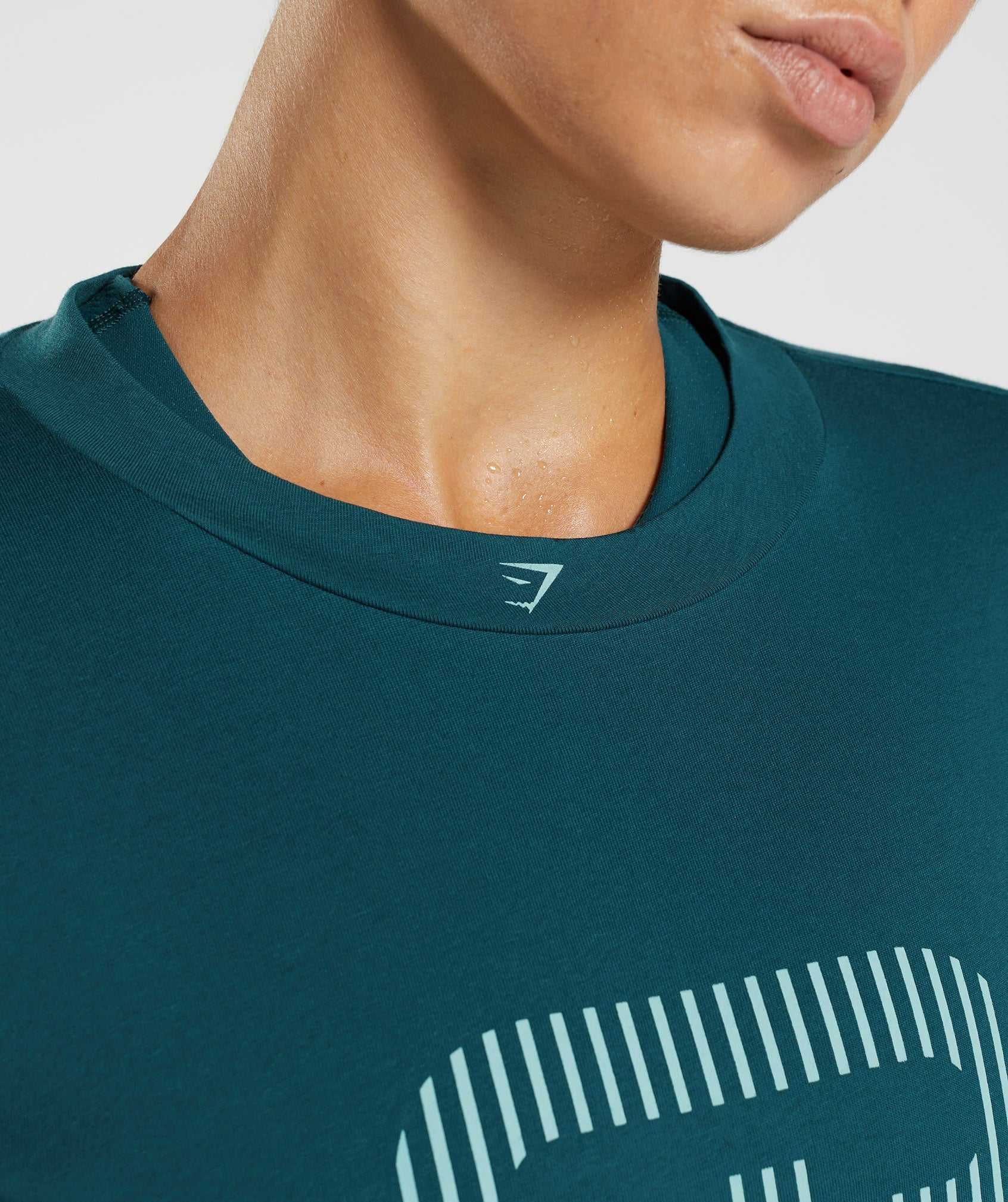 Turquoise / Blue Gymshark 315 Midi Women's T Shirts | BJXWIF527