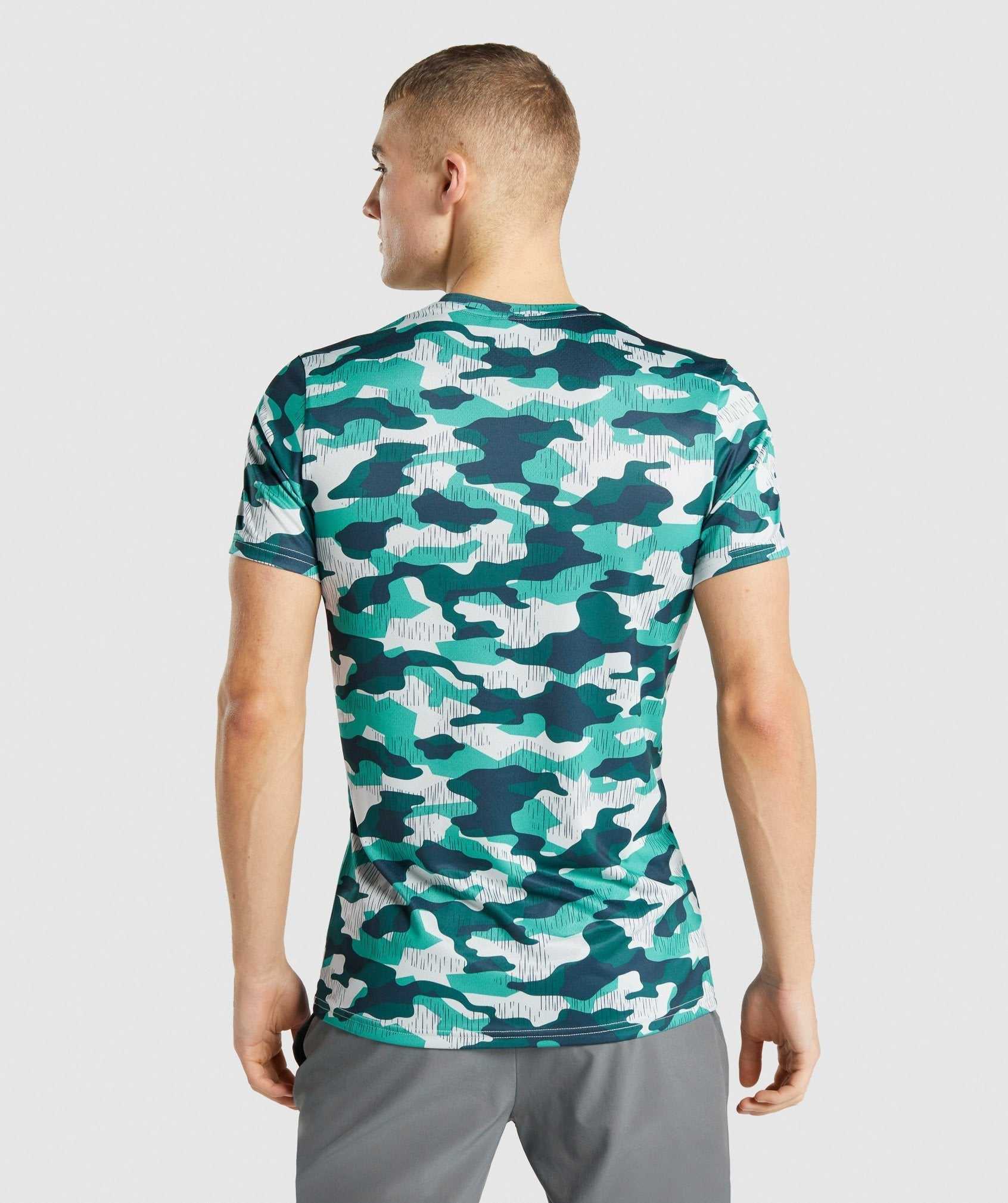 Turquoise Gymshark Arrival Men's T Shirts | RHJINC419