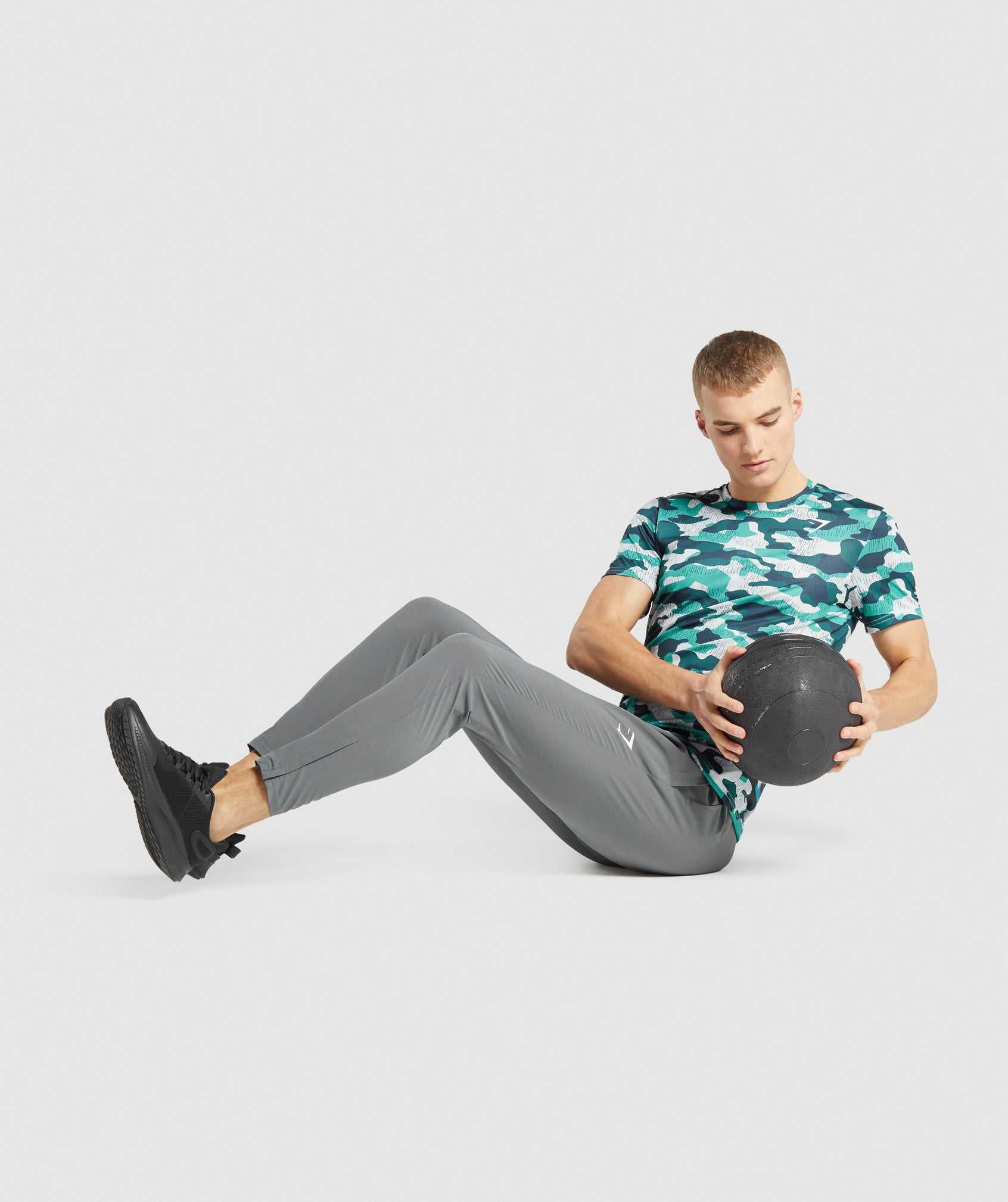 Turquoise Gymshark Arrival Men's T Shirts | RHJINC419