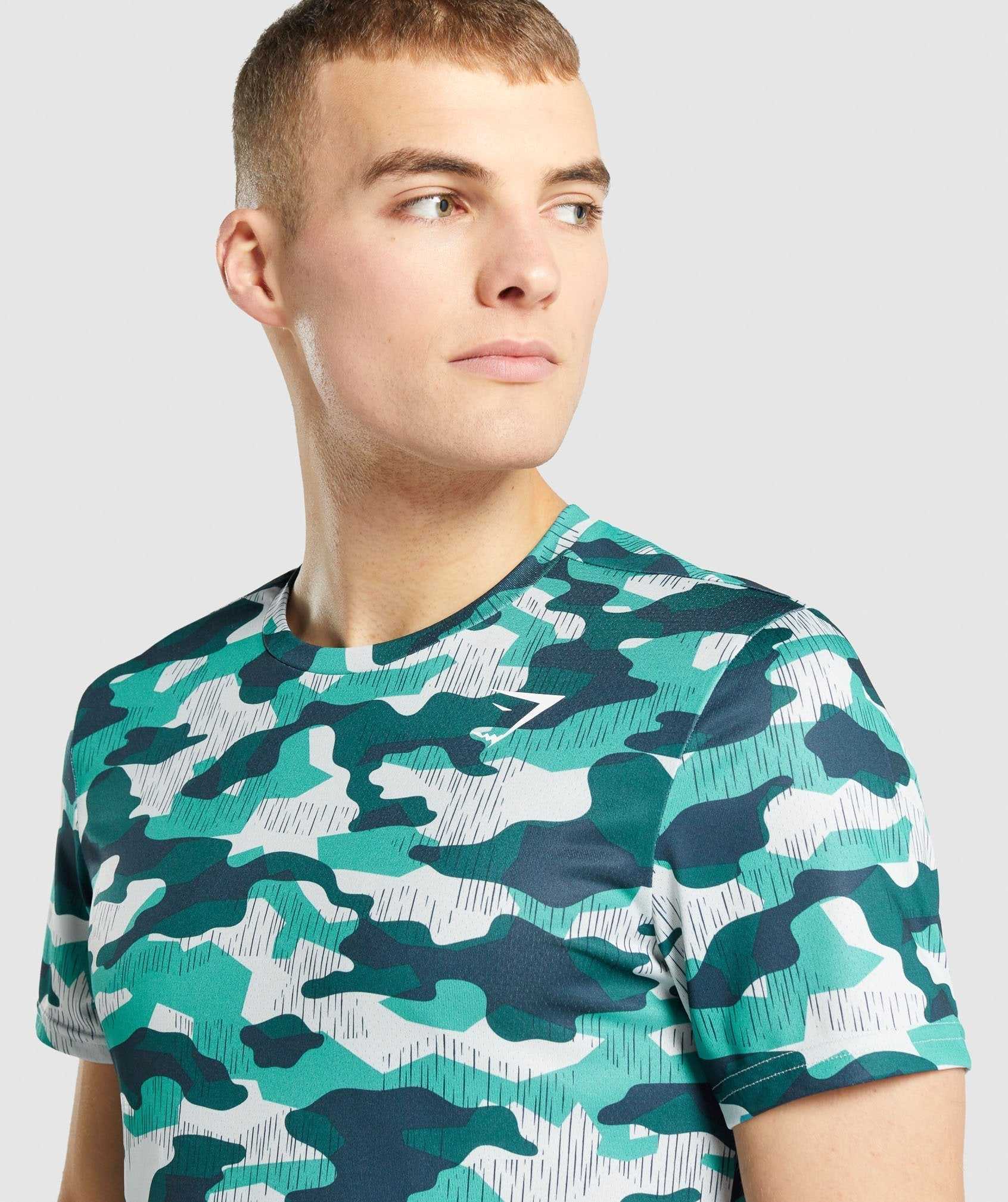 Turquoise Gymshark Arrival Men's T Shirts | RHJINC419