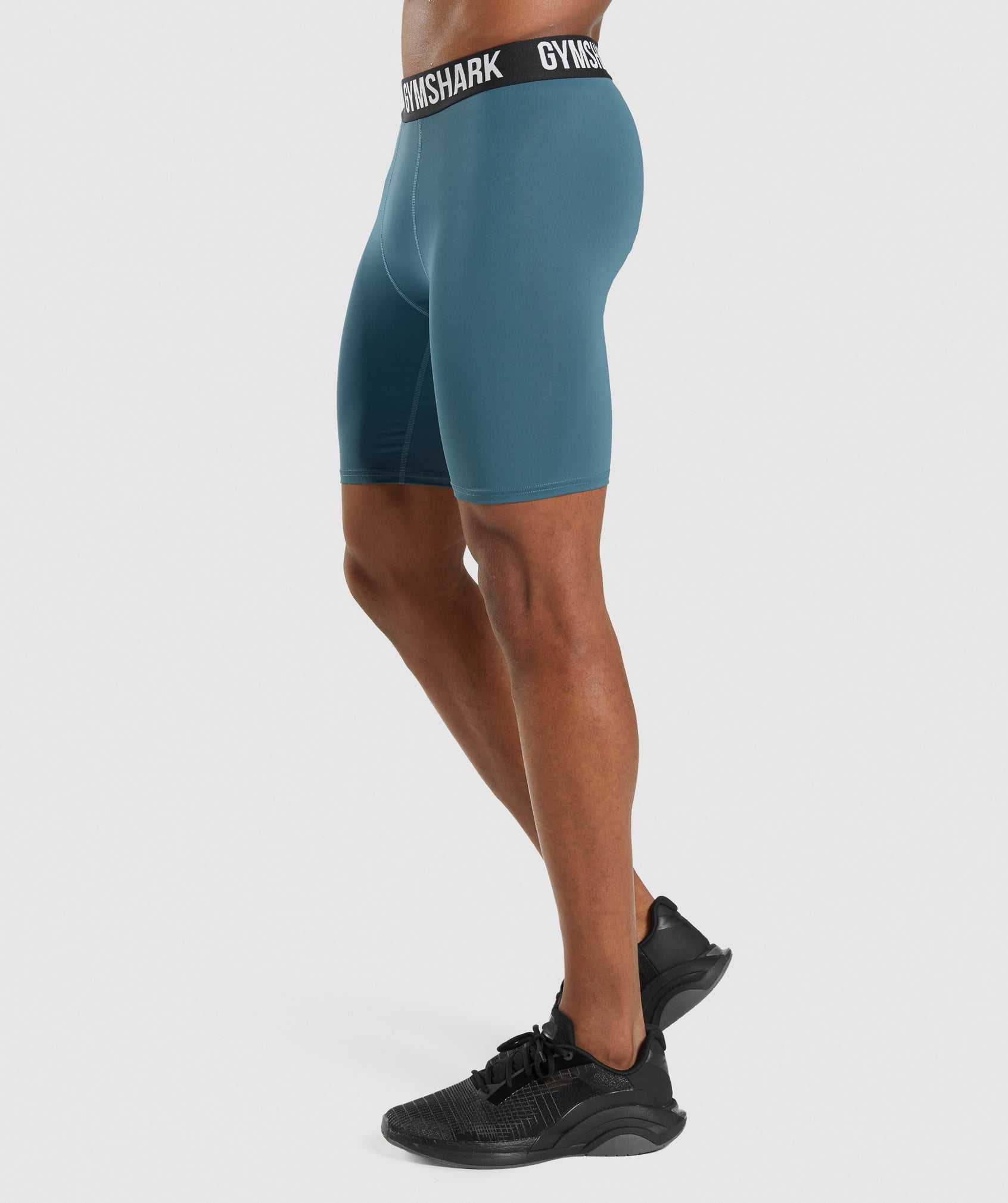 Turquoise Gymshark Element Baselayer Men's Shorts | LJWKBE043