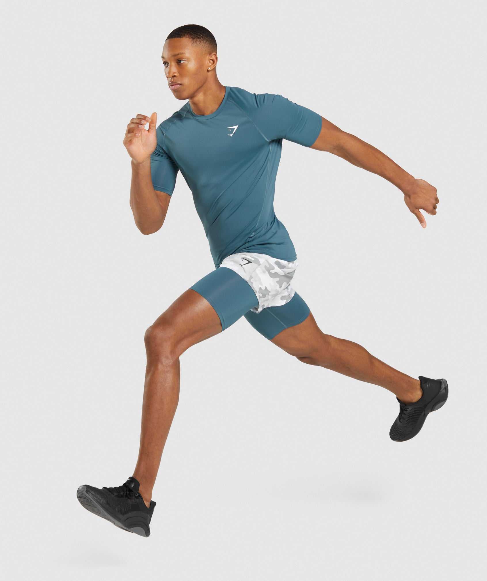 Turquoise Gymshark Element Baselayer Men's Shorts | LJWKBE043