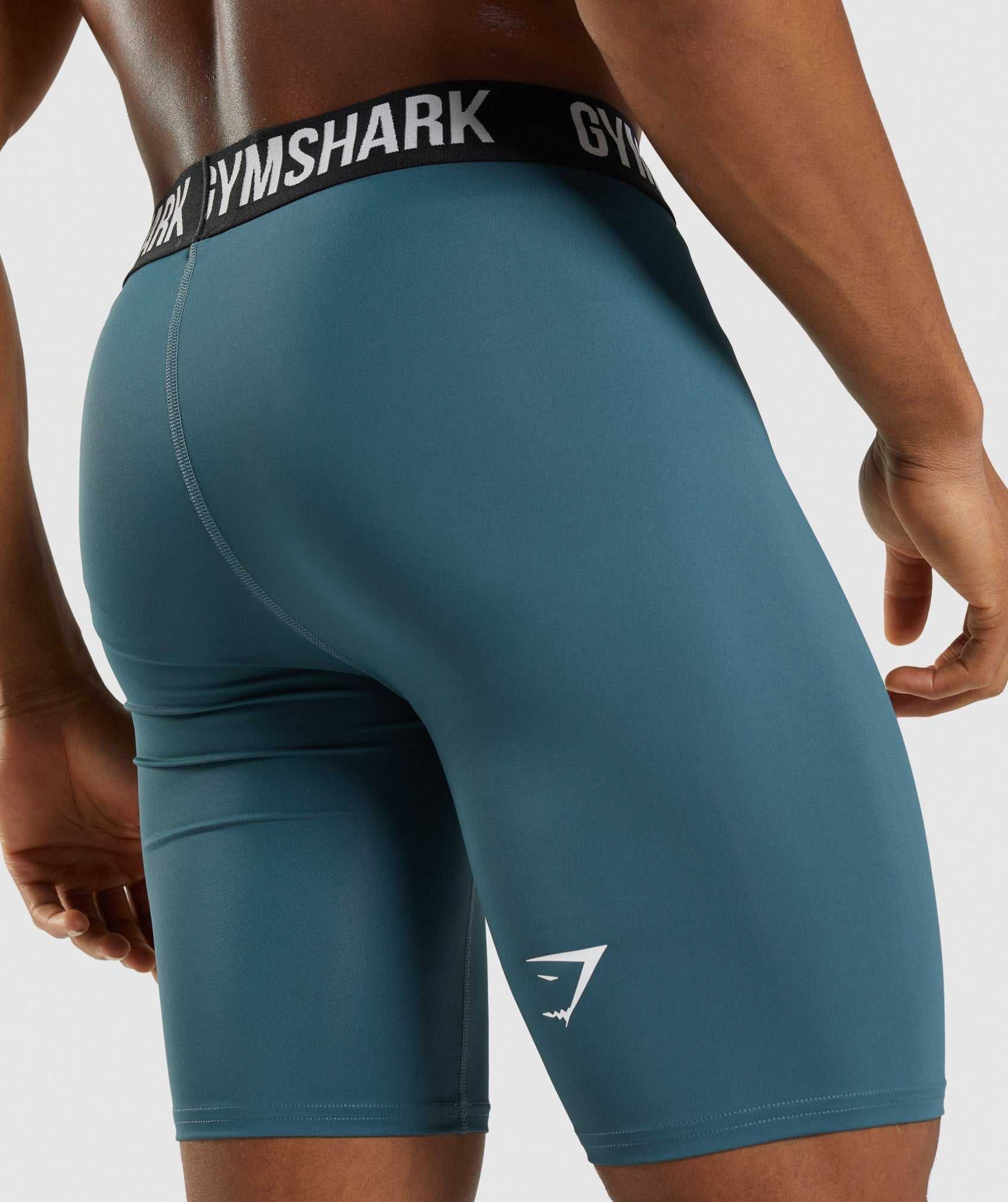 Turquoise Gymshark Element Baselayer Men's Shorts | LJWKBE043