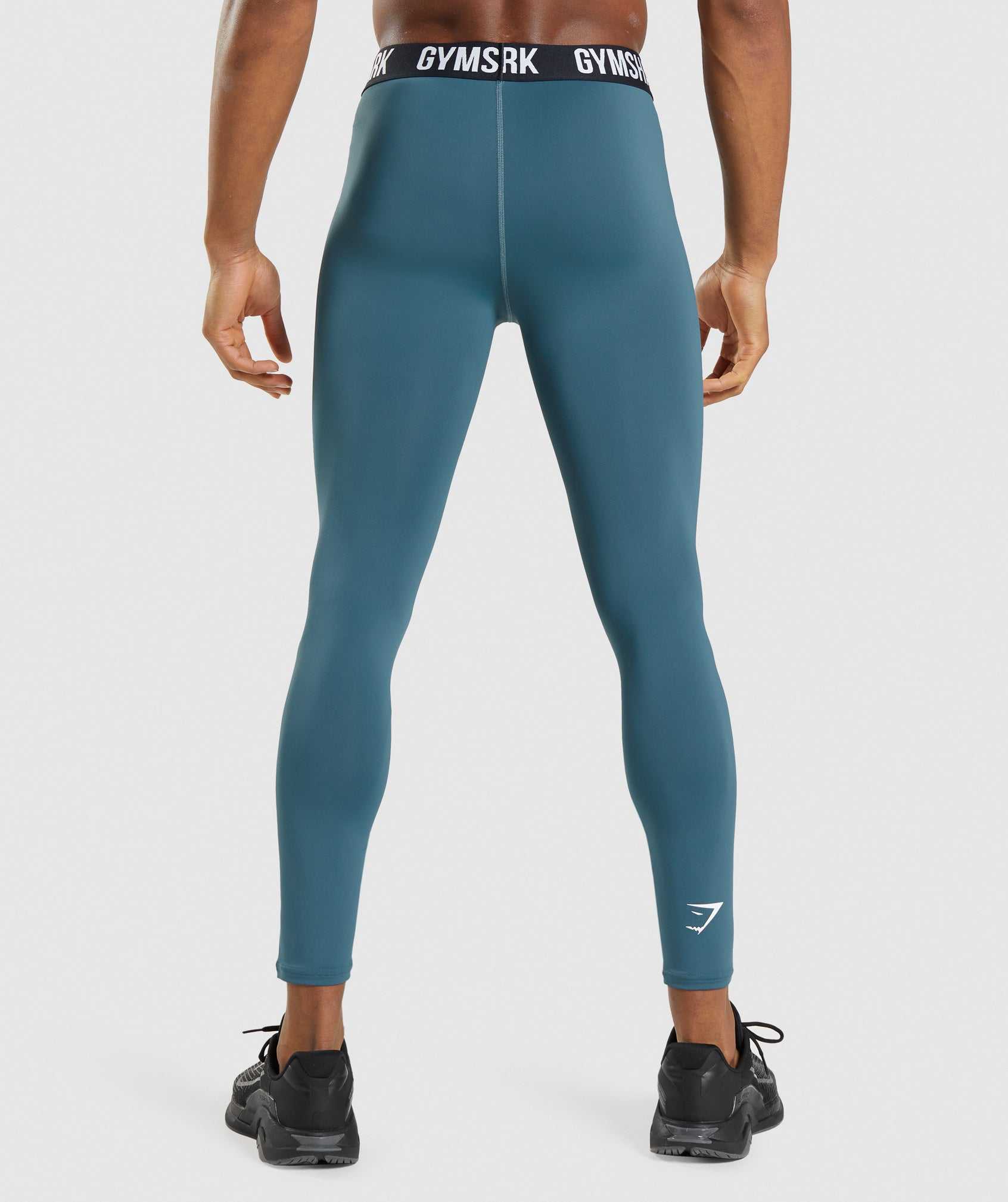 Turquoise Gymshark Element Baselayer Men's Shorts | QHDEML598