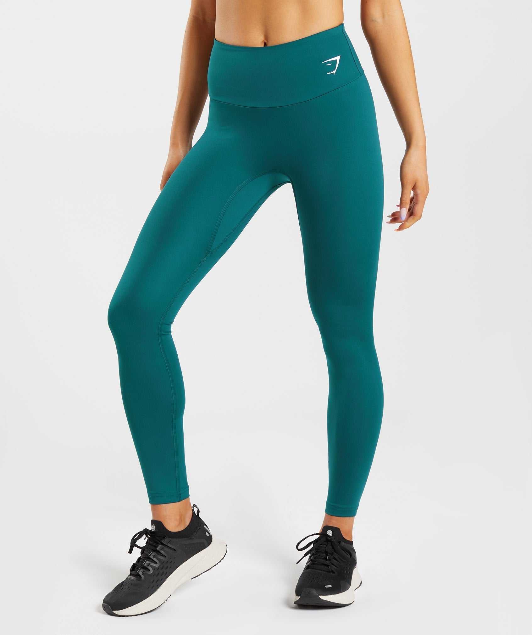 Turquoise Gymshark Fraction Women's Leggings | WCVHGZ539