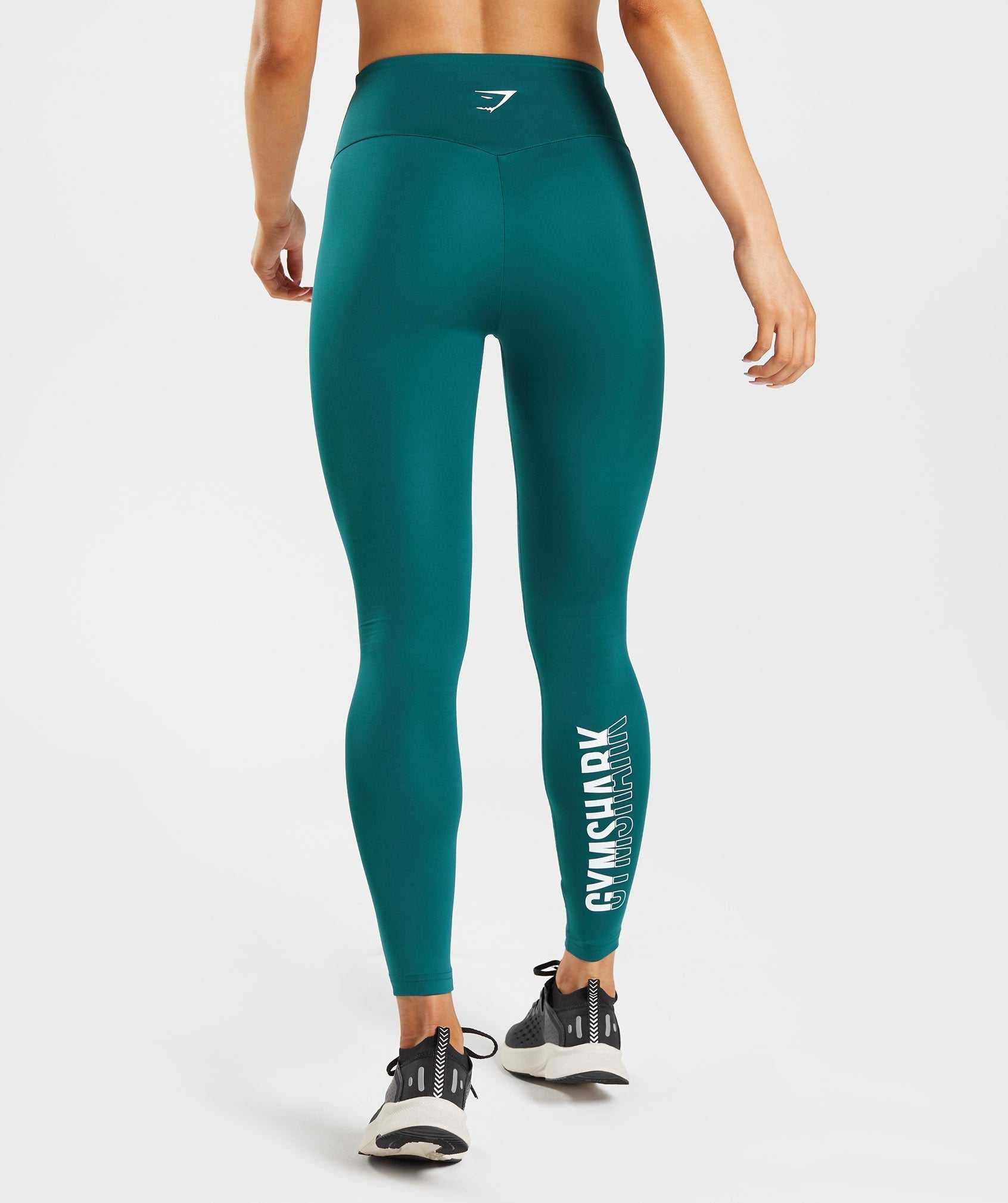 Turquoise Gymshark Fraction Women's Leggings | WCVHGZ539