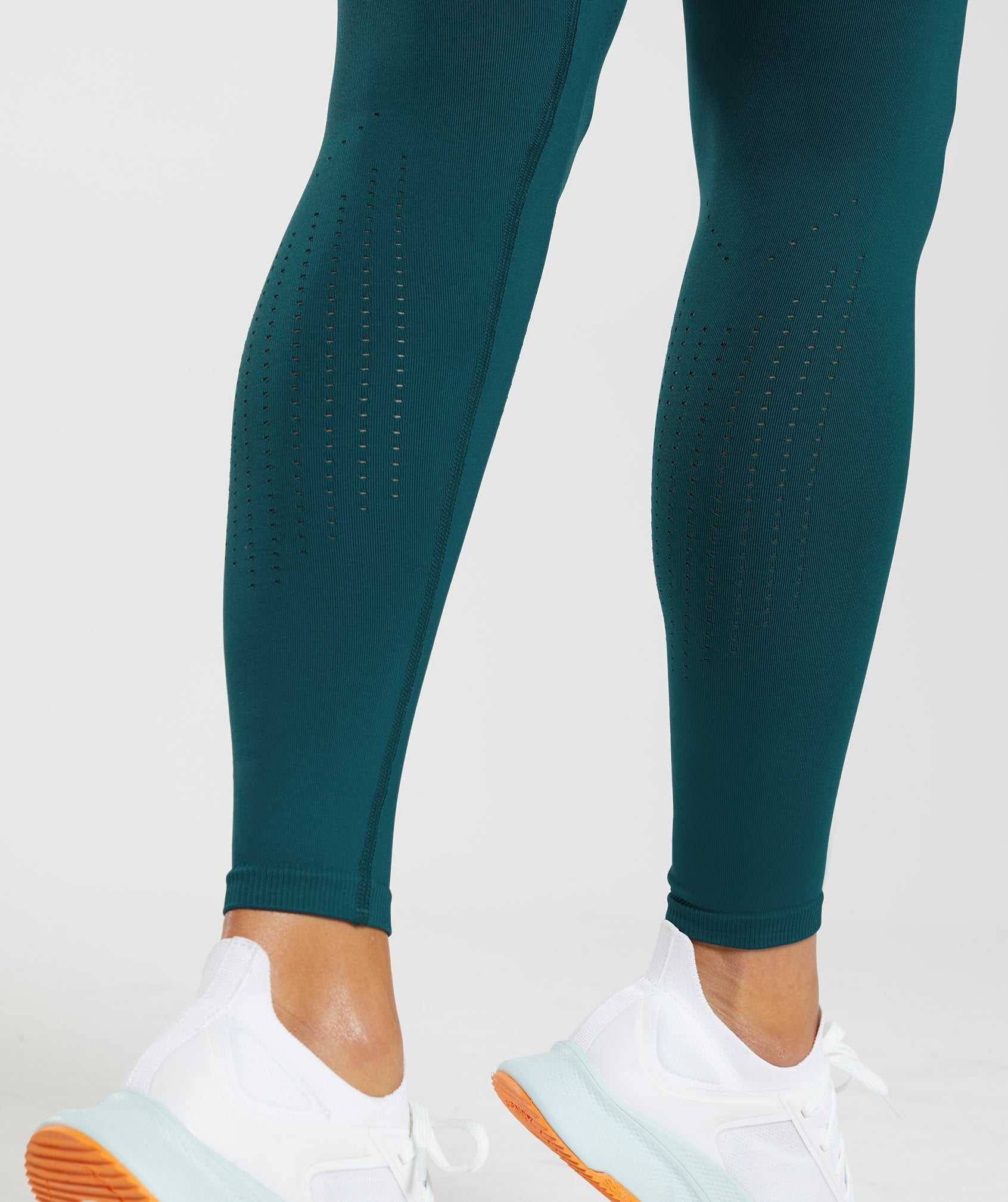 Turquoise Gymshark Sweat Seamless Sculpt Women's Leggings | QABYLF936