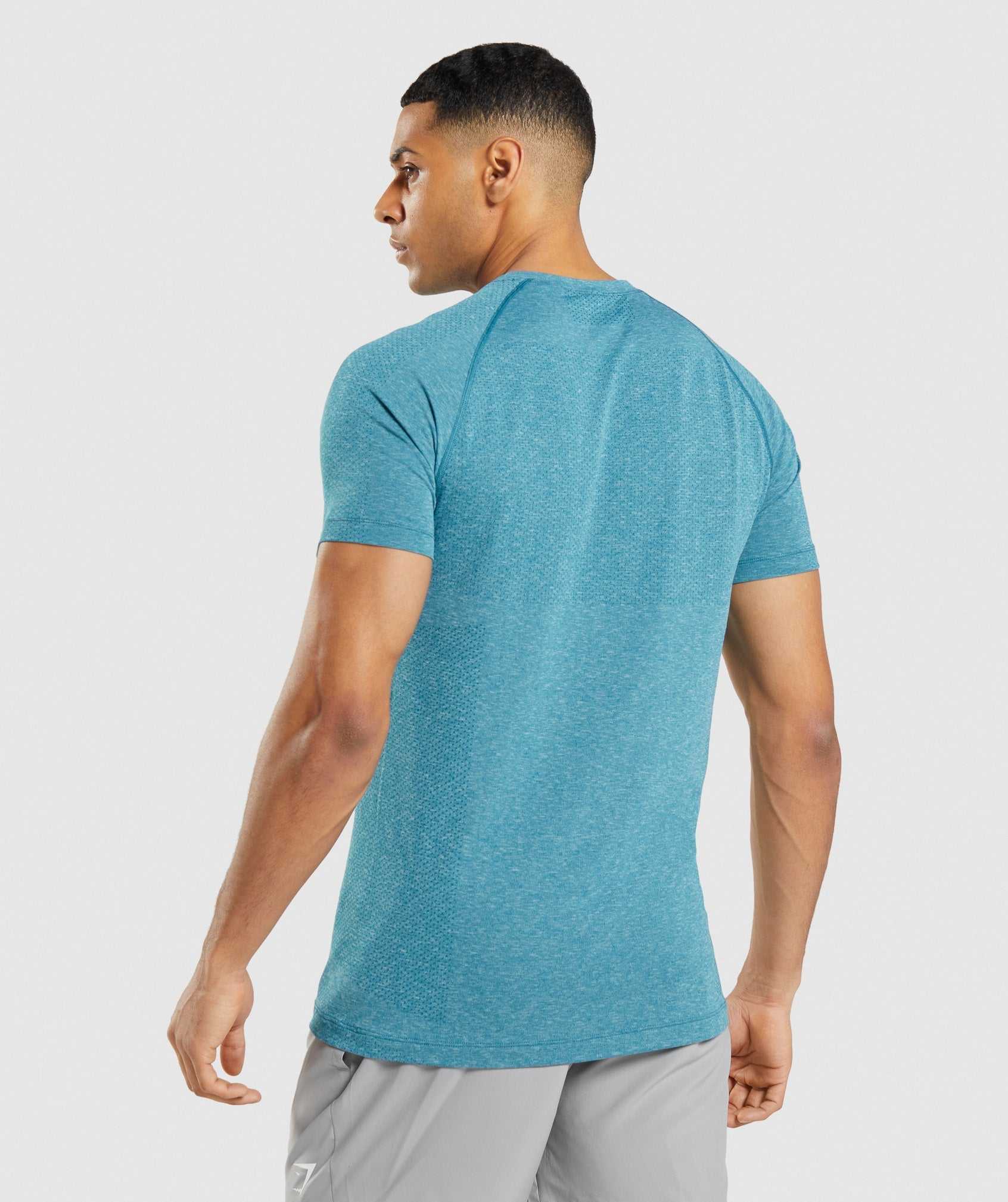 Turquoise Gymshark Vital Light Seamless Men's T Shirts | ZPKDBG840