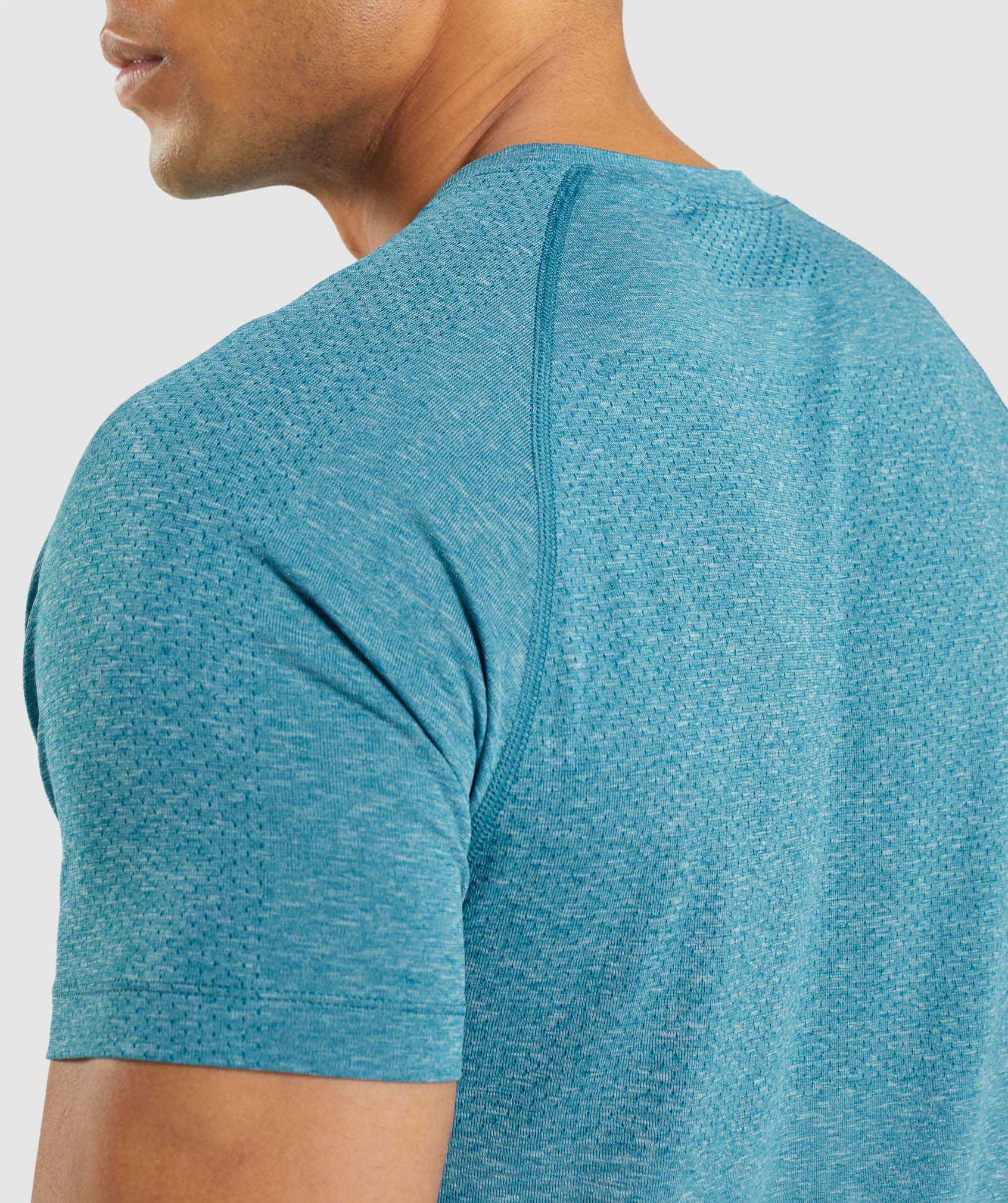 Turquoise Gymshark Vital Light Seamless Men's T Shirts | ZPKDBG840