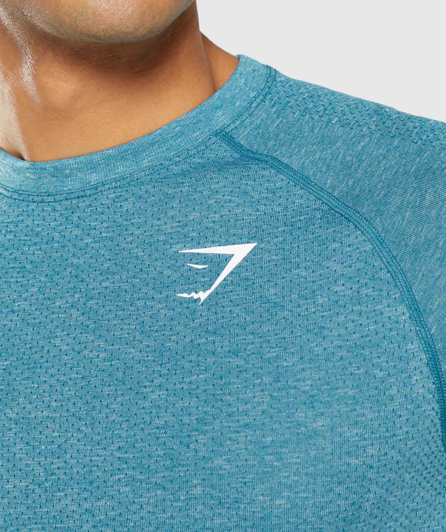 Turquoise Gymshark Vital Light Seamless Men's T Shirts | ZPKDBG840