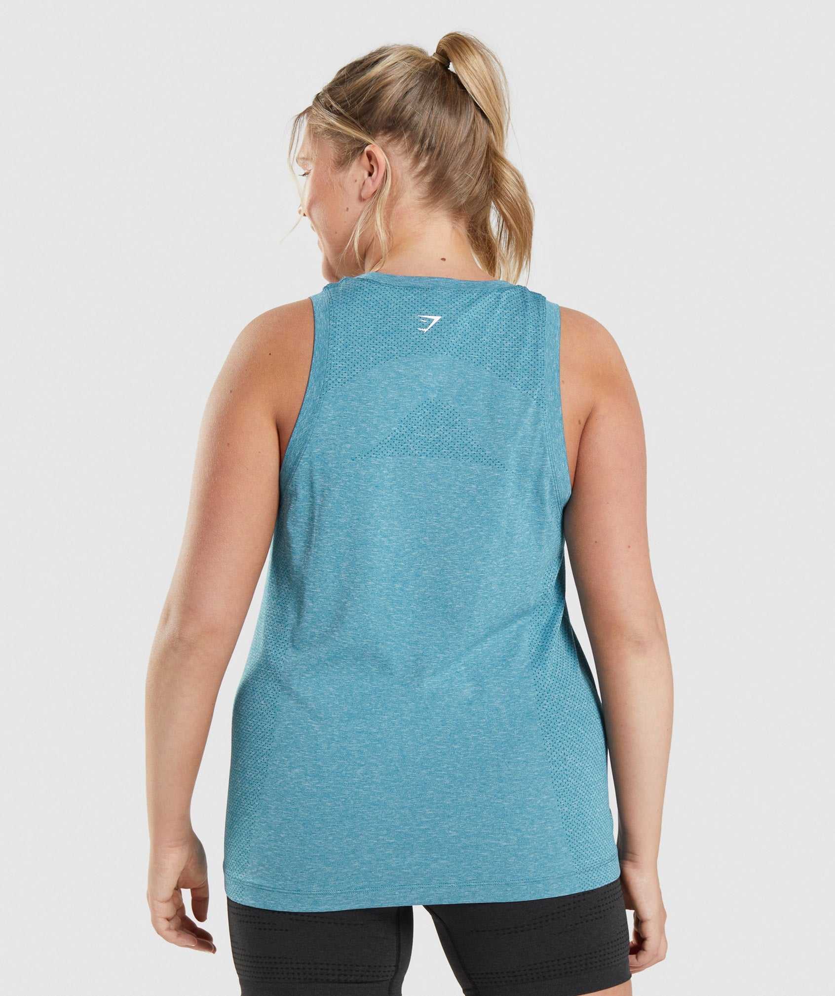 Turquoise Gymshark Vital Seamless 2.0 Light Women's Tanks | KXROYA410