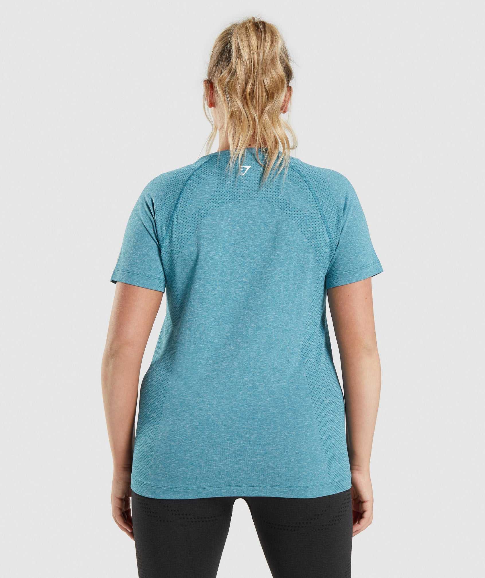 Turquoise Gymshark Vital Seamless 2.0 Light Women's T Shirts | UBPYCK107