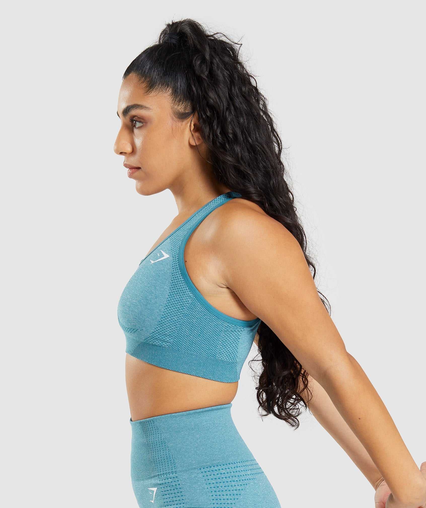 Turquoise Gymshark Vital Seamless 2.0 Women's Sports Bra | CGITEV623