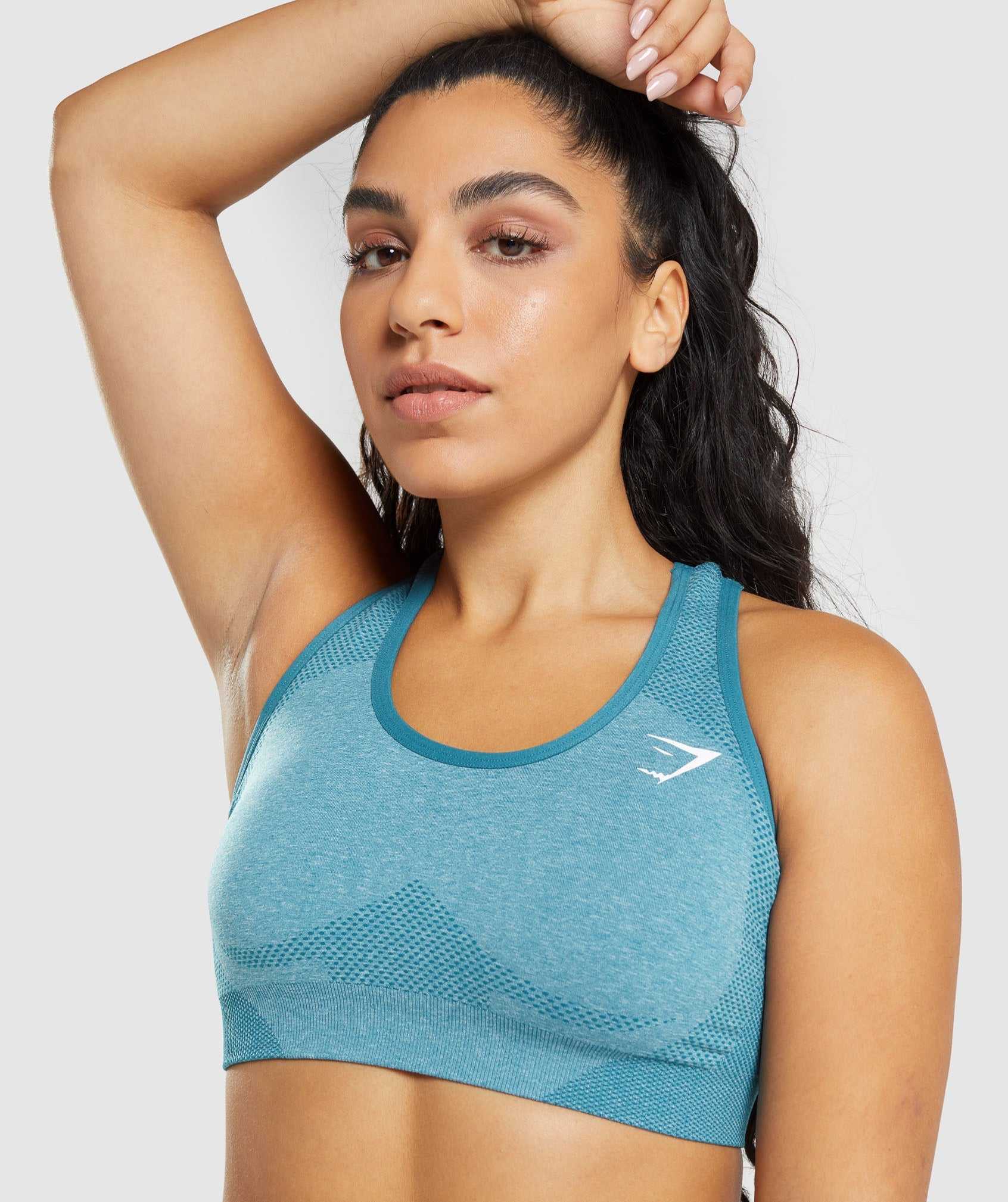 Turquoise Gymshark Vital Seamless 2.0 Women's Sports Bra | CGITEV623