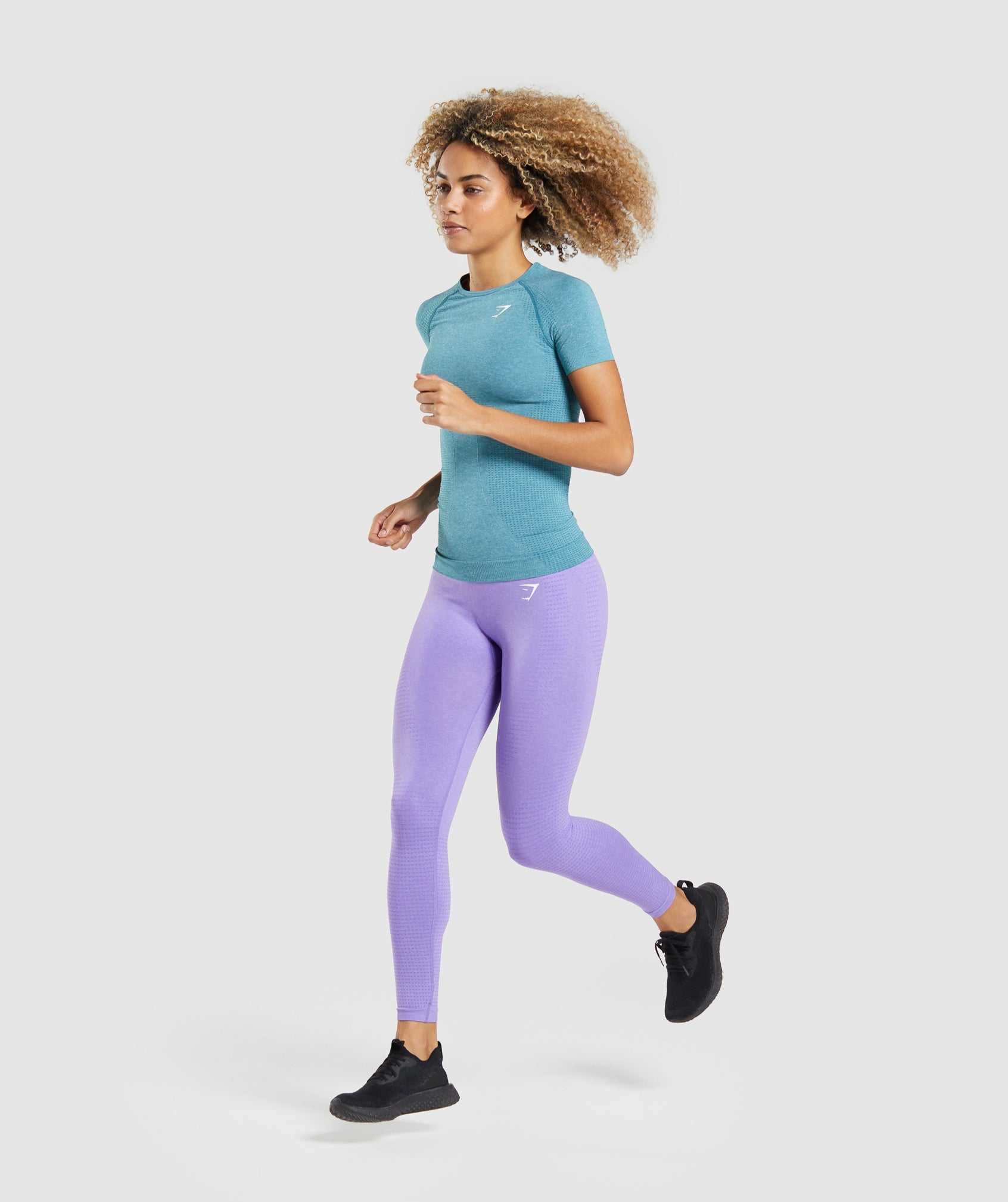 Turquoise Gymshark Vital Seamless 2.0 Women's T Shirts | ZEHOIL819