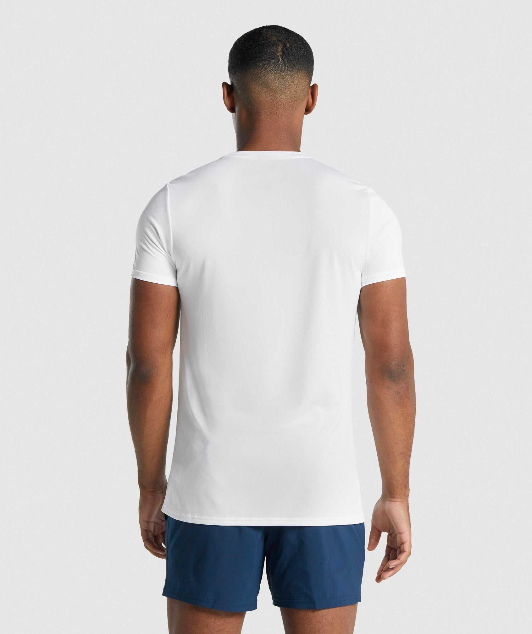 White Gymshark Arrival Graphic Men's T Shirts | DWCHYO623