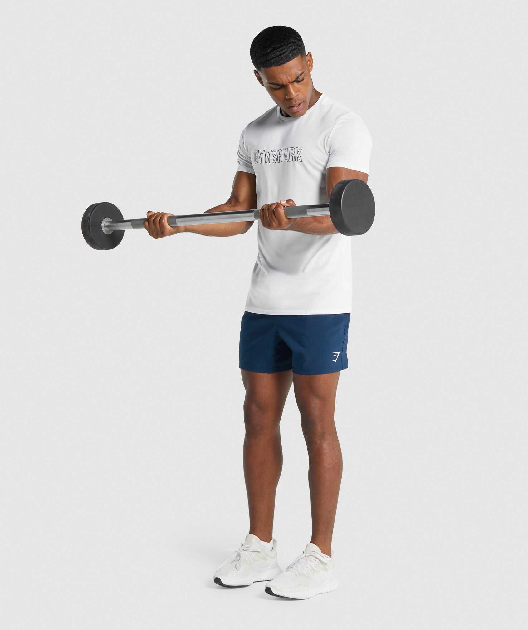 White Gymshark Arrival Graphic Men's T Shirts | DWCHYO623