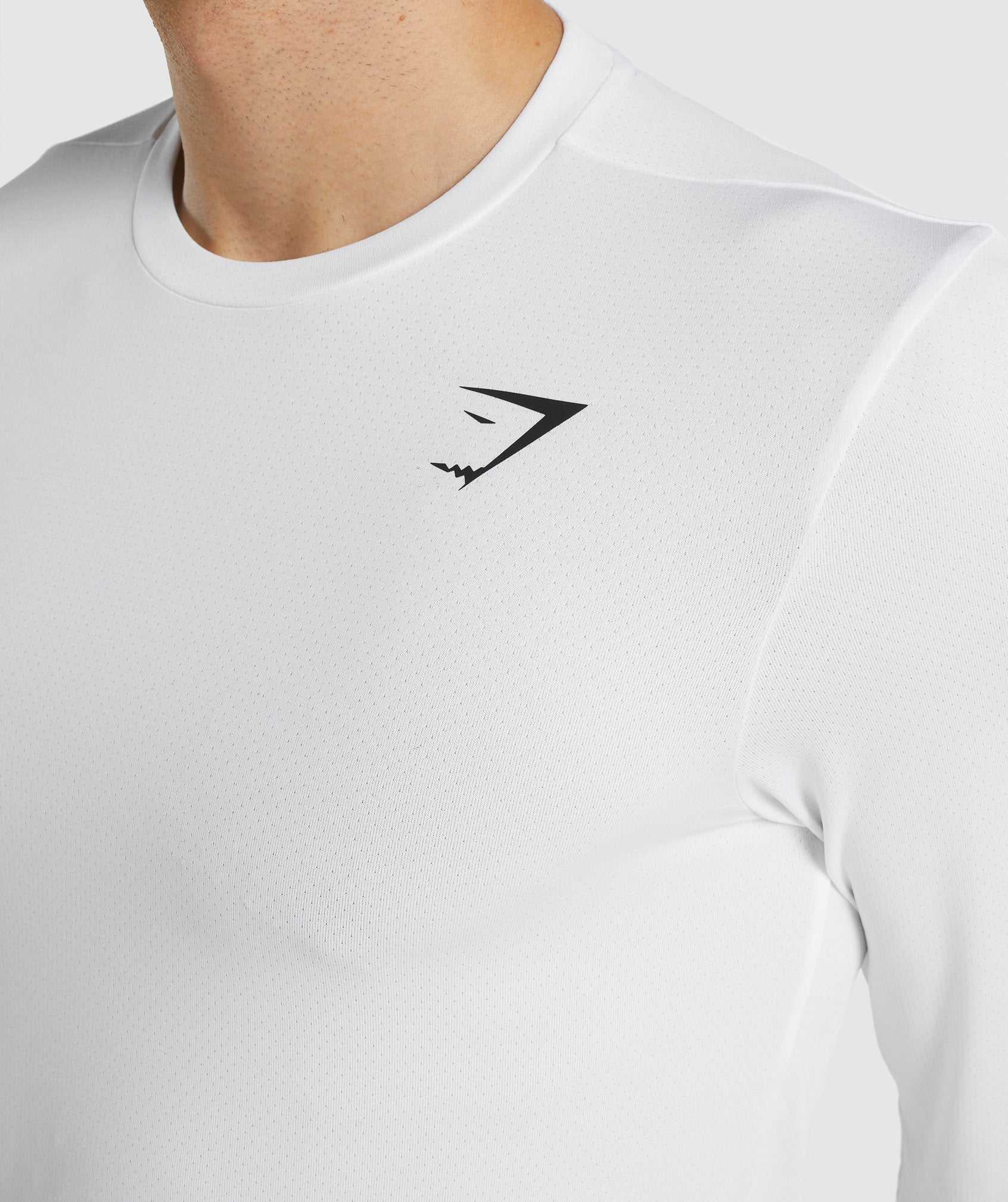 White Gymshark Arrival Long Sleeve Men's T Shirts | RBZLKQ861