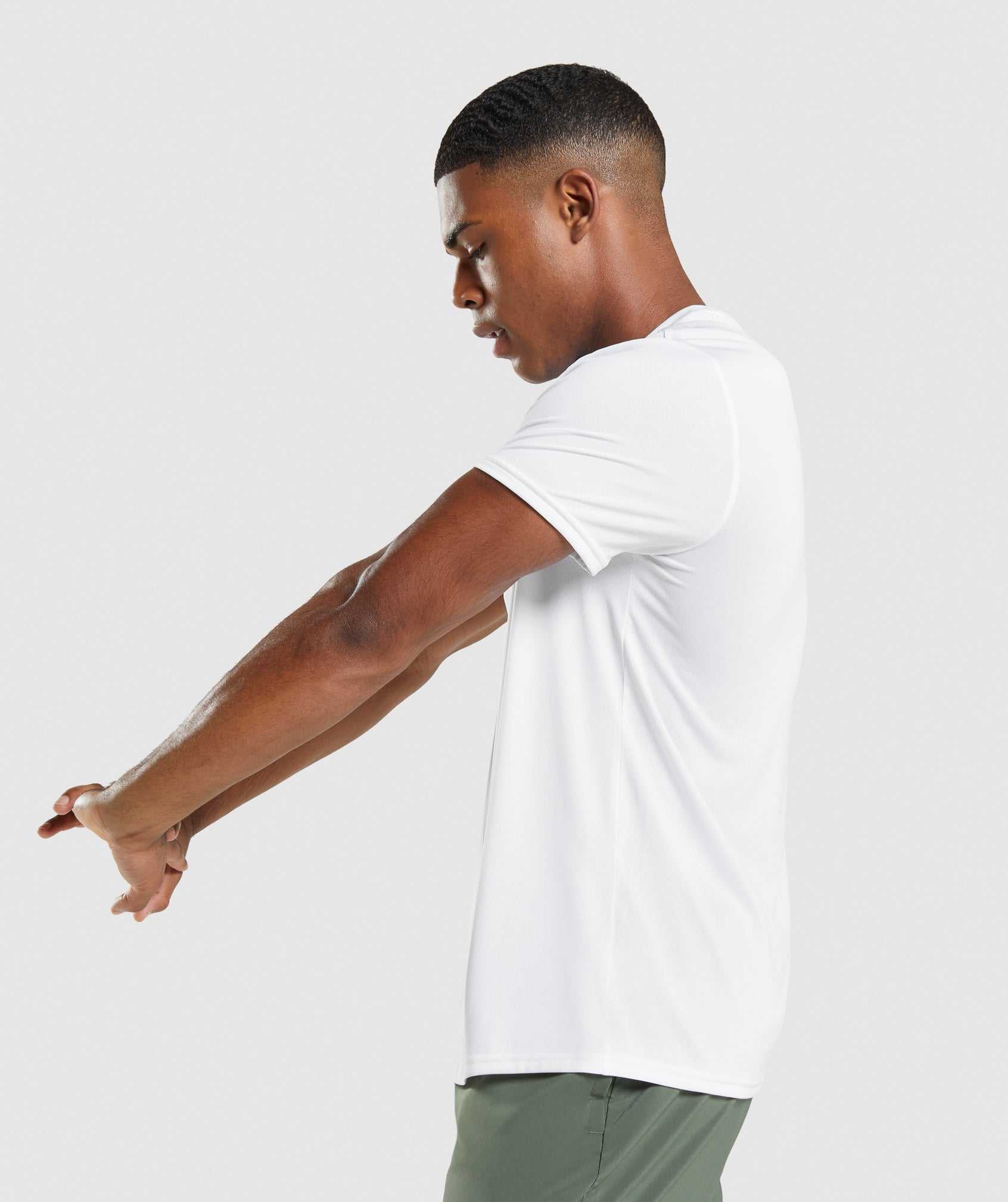 White Gymshark Arrival Regular Fit Men's T Shirts | NZCGDX690